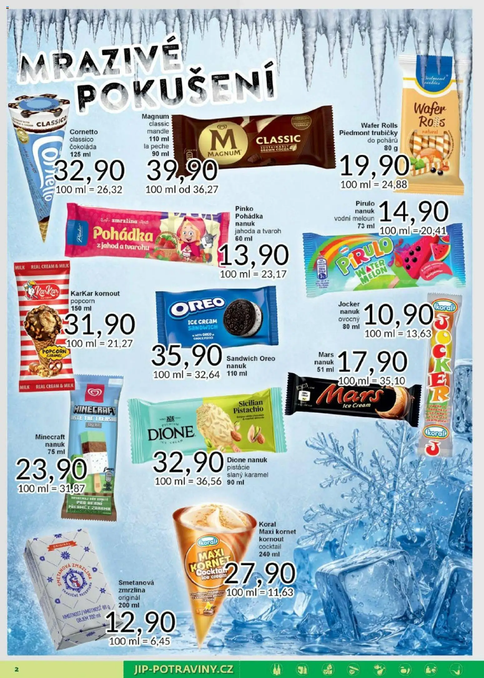 Jip leták od 03.06.2026 | Strana: 2 | Produkty: Nanuk, Magnum, Mandle, Oreo