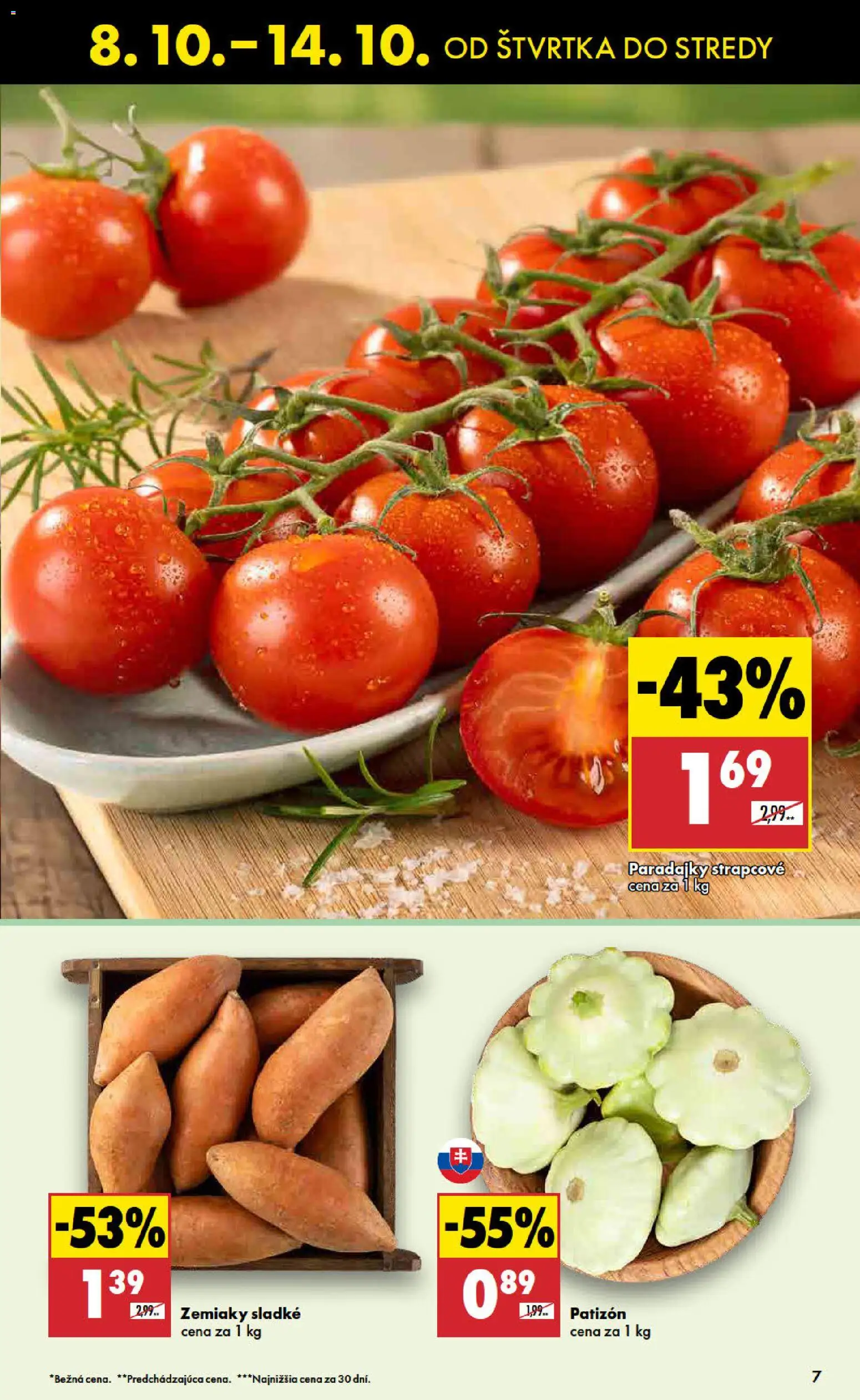 Nové Biedronka akcie – leták je platný od 08.10.2026 | Strana: 7 | Produkty: Paradajky, Zemiaky