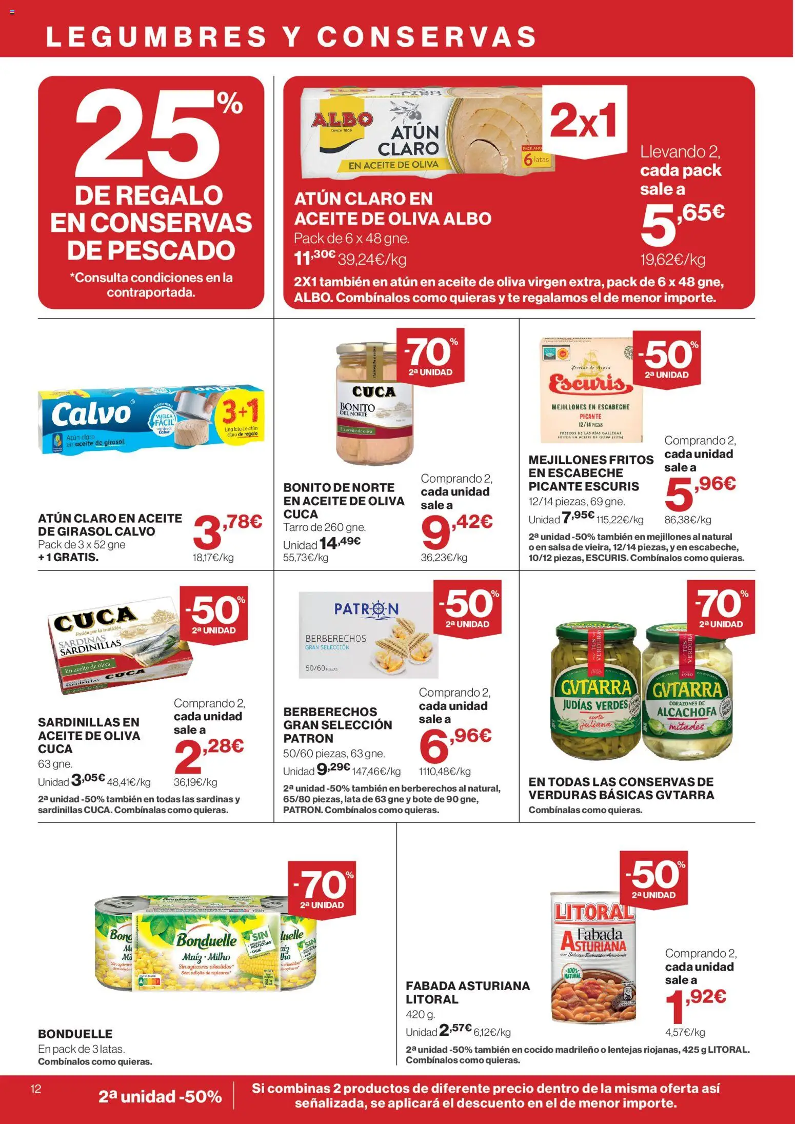 Supercor Canarias │ válido desde el 28/10/2026 | Página: 12 | Productos: Conservas, Aceite, Pescado, Embutidos