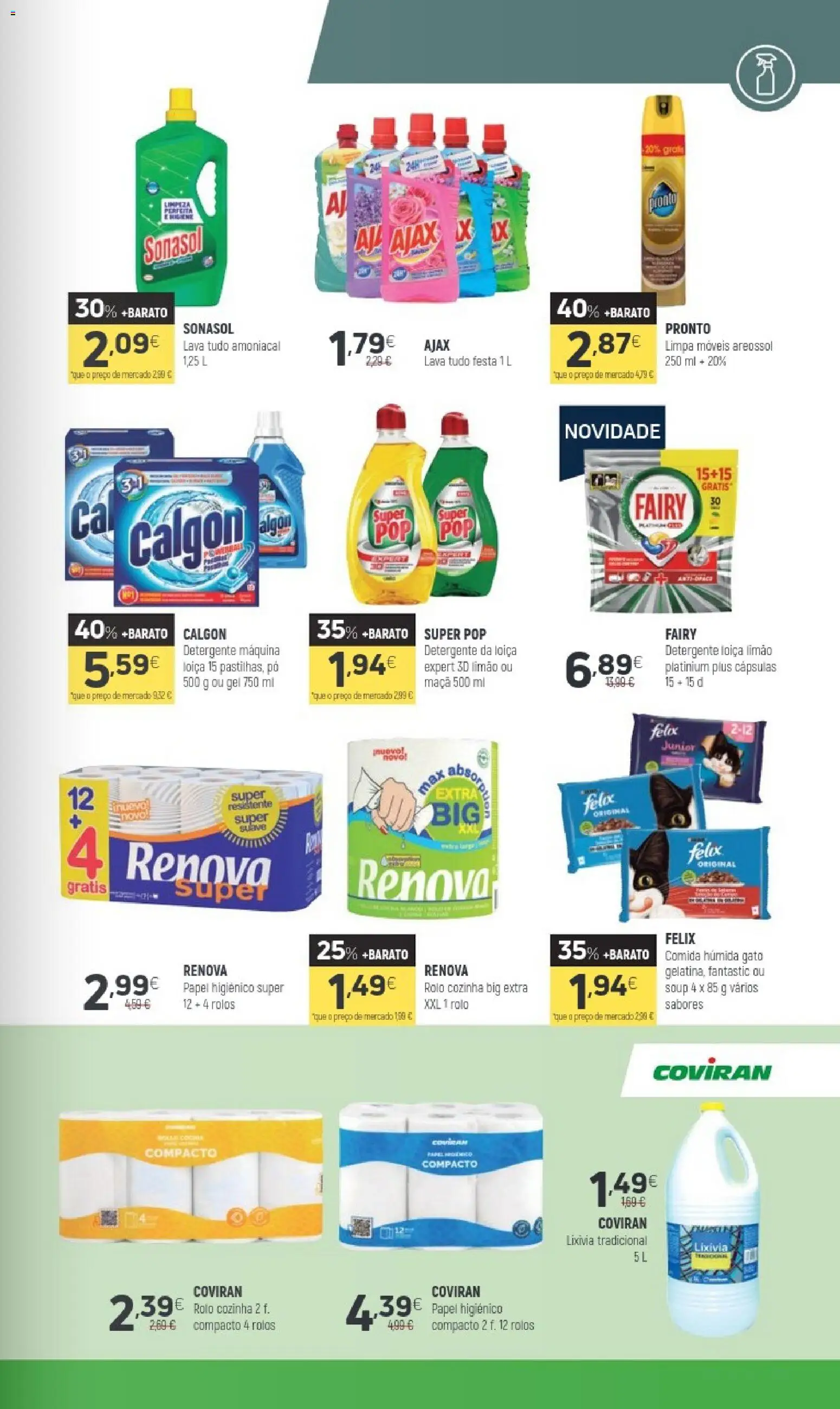 Coviran folheto │ válido de 21.04.2026 | Página: 19 | Produtos: Papel higiénico, Pó, Detergente, Maça