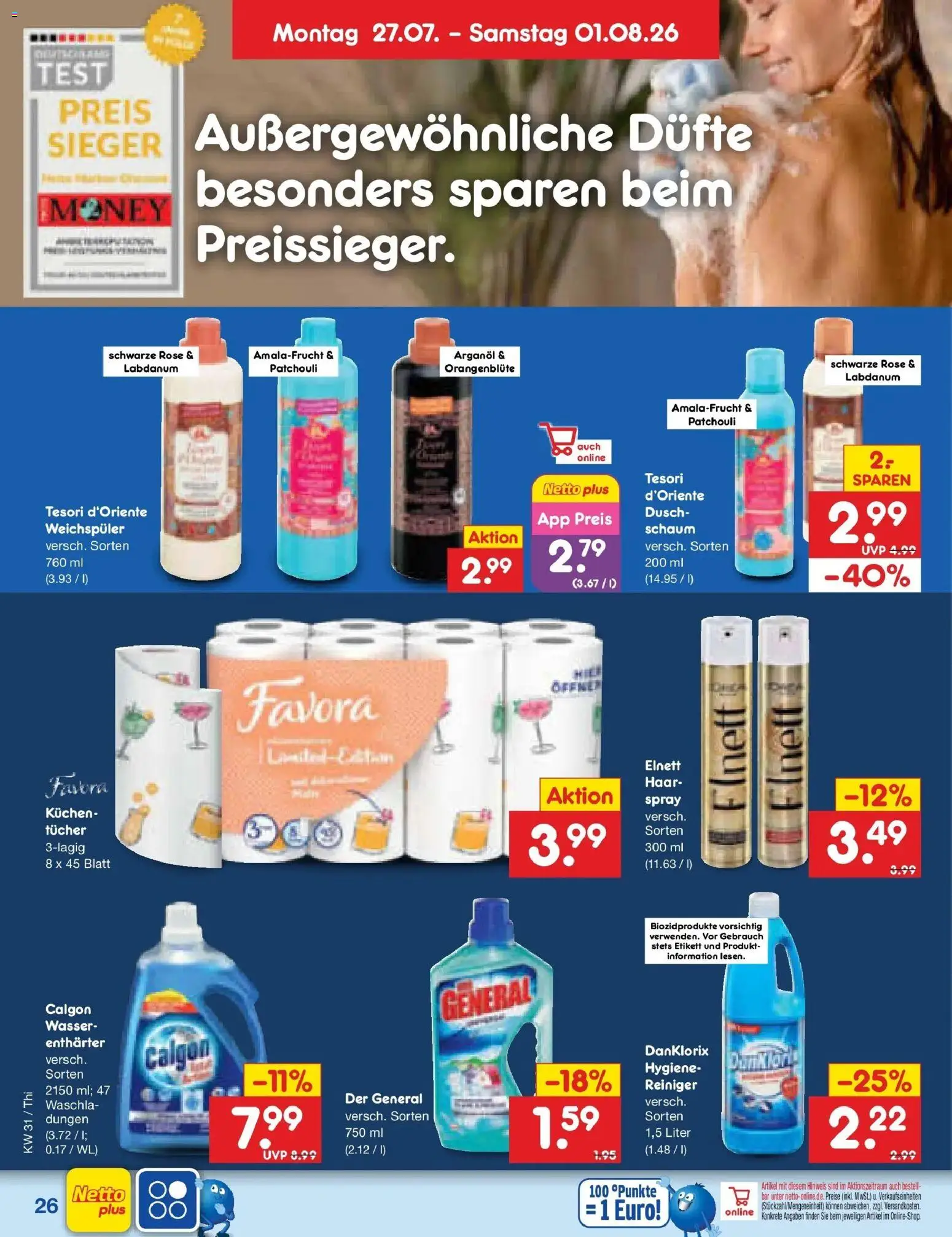 Netto Marken-Discount Prospekt Pirna – gültig ab 27.07.2026 | Seite: 41 | Produkte: Wasser, Weichspüler, Kuchen