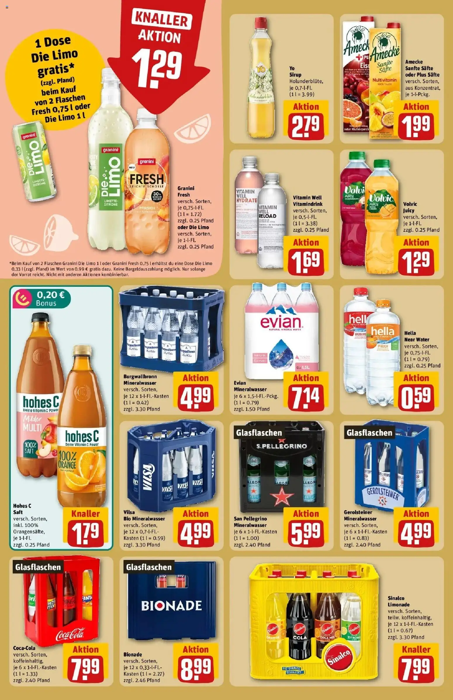 REWE Prospekt ab 21.09.2026 zum Blättern » Angebote | Seite: 28 | Produkte: Coca cola, Bionade, Mineralwasser, Gerolsteiner