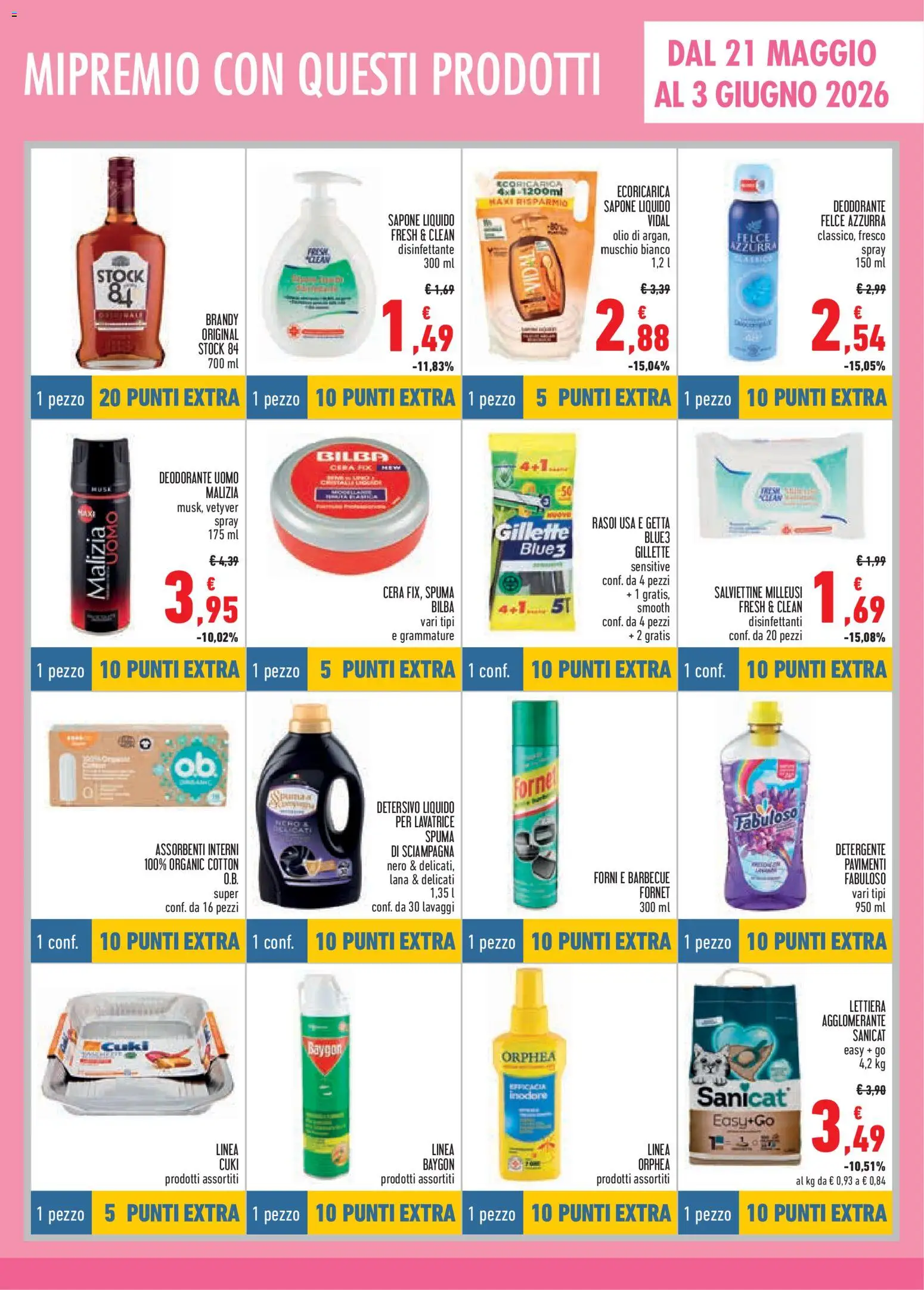 Volantino Conad del 21.05.2026 | Pagina: 9 | Prodotti: Sapone, Deodorante, Lavatrice, Brandy