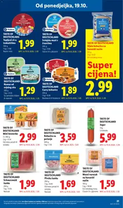 Lidl Katalog - Pregled kataloga iz trgovine Lidl, vrijedi od 19.10.2026 | Stranica: 21 | Proizvodi: Mast, Sir, Kobasica, Namaz