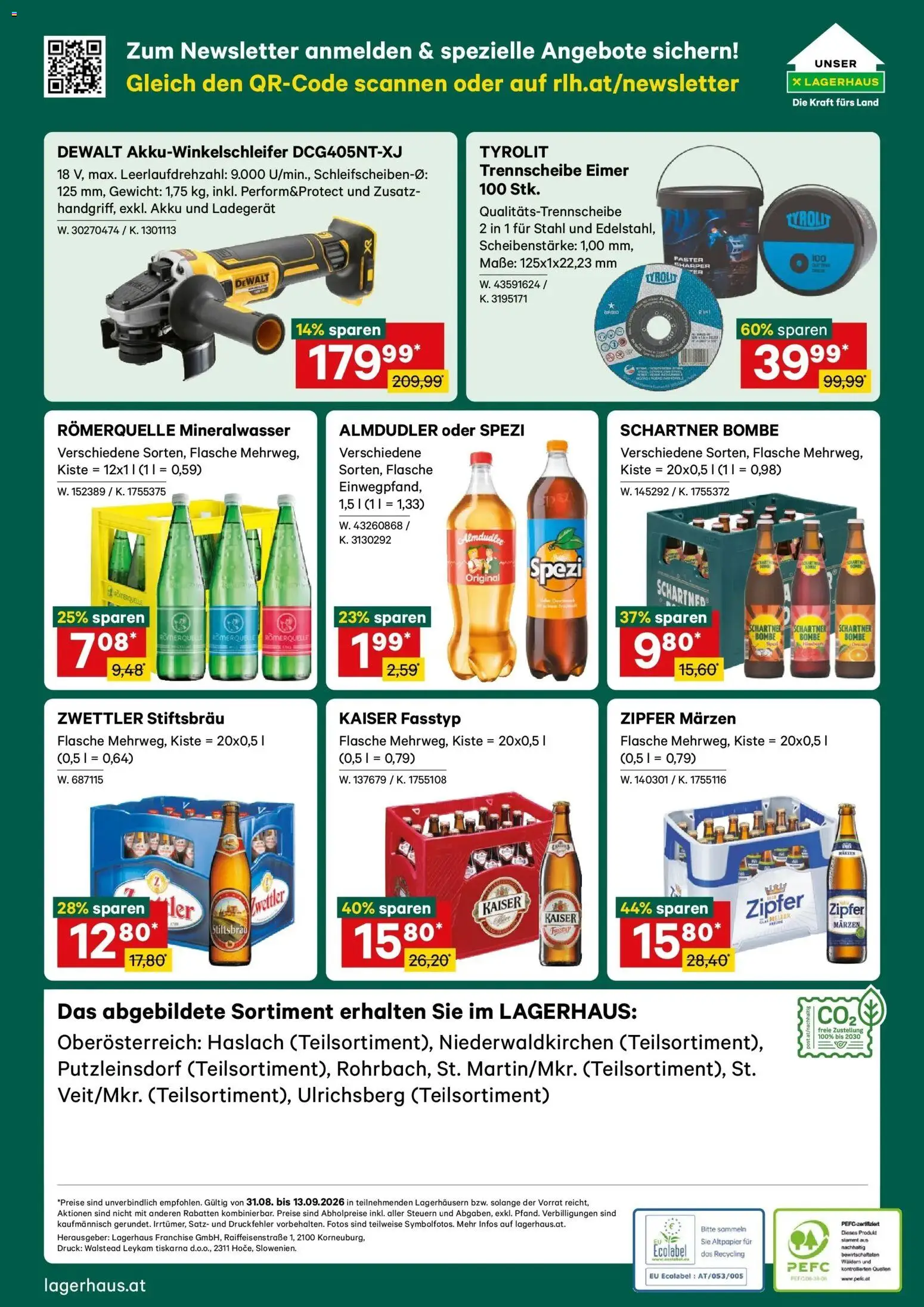 Lagerhaus - Wochen Angebote gültig ab 31.08.2026 | Seite: 12 | Produkte: Gewicht, Mineralwasser