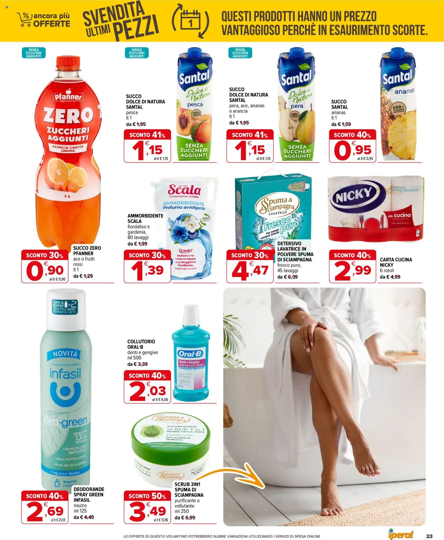 Volantino Iperal del 17.06.2026 | Pagina: 23 | Prodotti: Ammorbidente, Scrub, Lavatrice, Scala