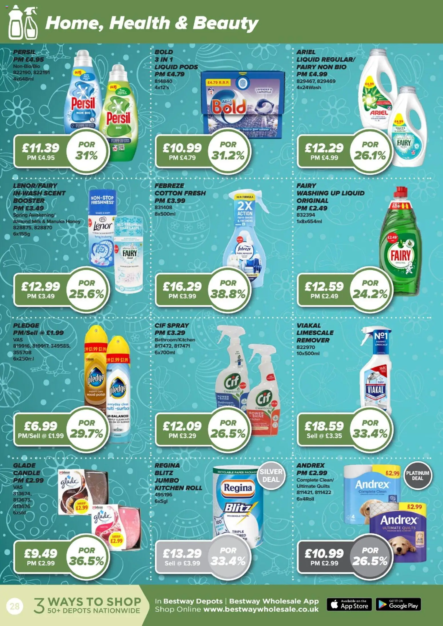{H1} | Page: 28 | Products: Persil, Kitchen, Towel, Milk