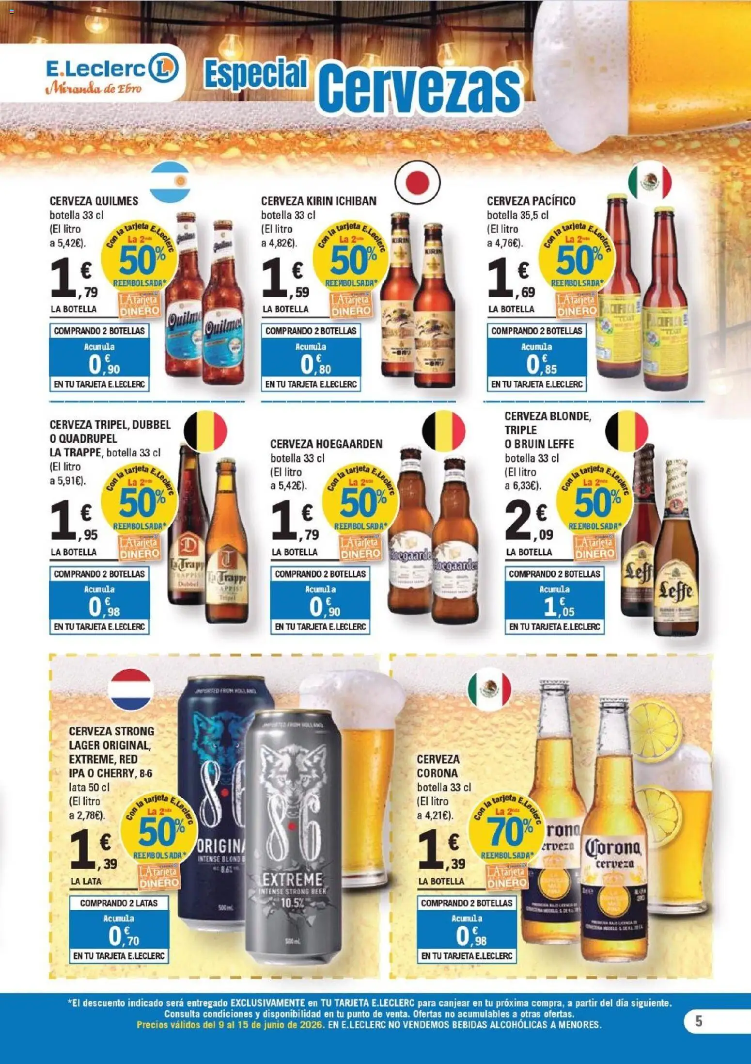 E.Leclerc Miranda de Ebro │ válido desde el 09.06.2026 | Página: 5 | Productos: Cerveza