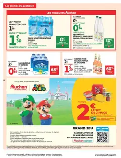 Auchan - Prévisualisation de EAU MINÉRALE PÉTILLANTE SANS SUCRES SAVEUR CITRON AUCHAN, 1 l valide à partir de 06/10/2026 | Page: 42 | Produits: Eau minérale, Mugs, Pêche, Sirop