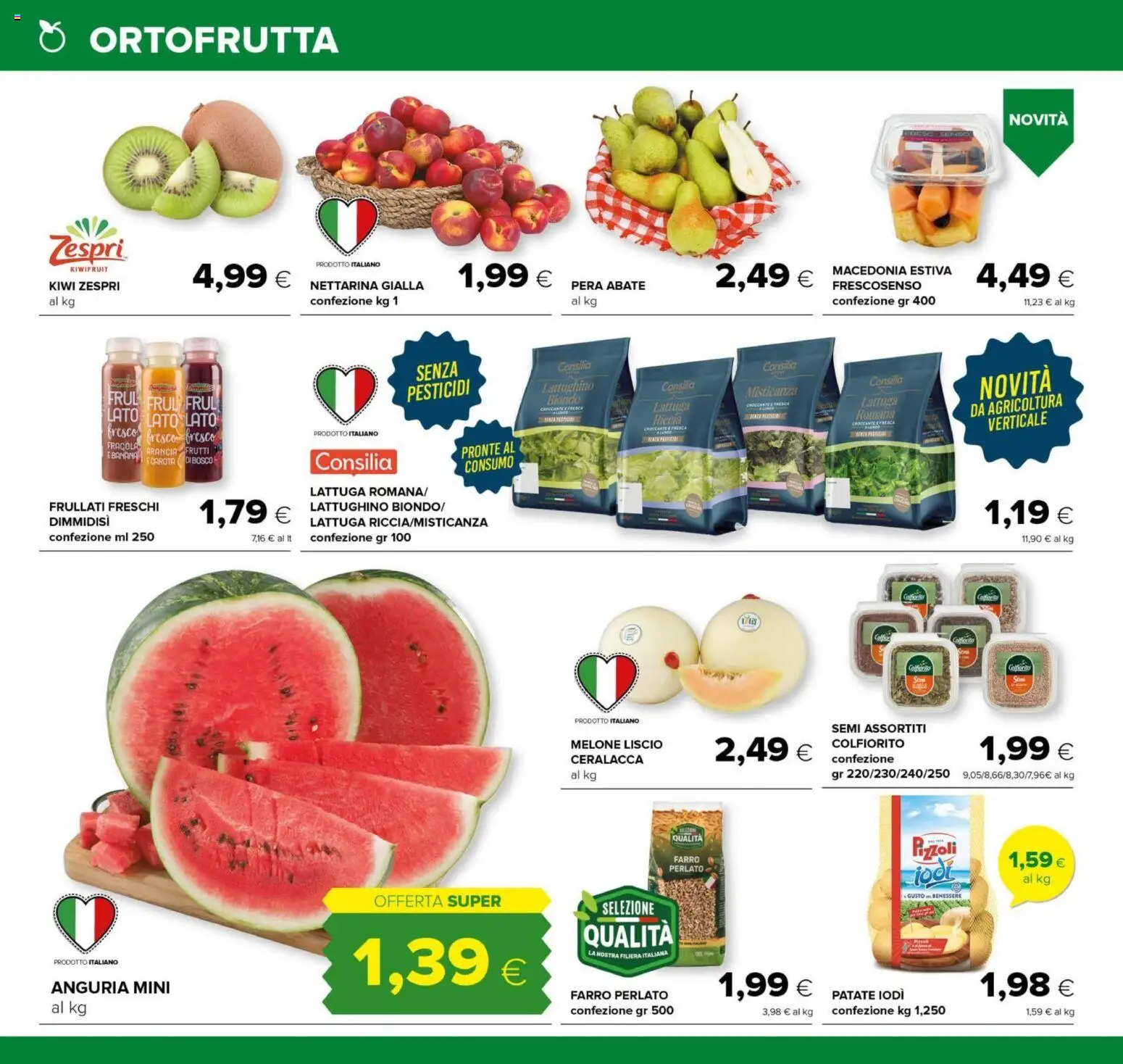 Volantino Tigre del 04.06.2026 | Pagina: 6 | Prodotti: Misticanza, Kiwi, Melone, Arancia