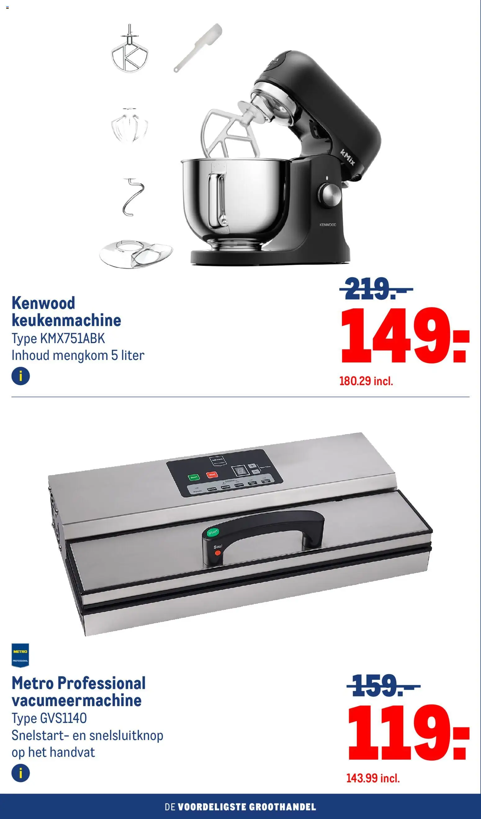 {H1} | Pagina: 8 | Producten: Vacumeermachine, Keukenmachine