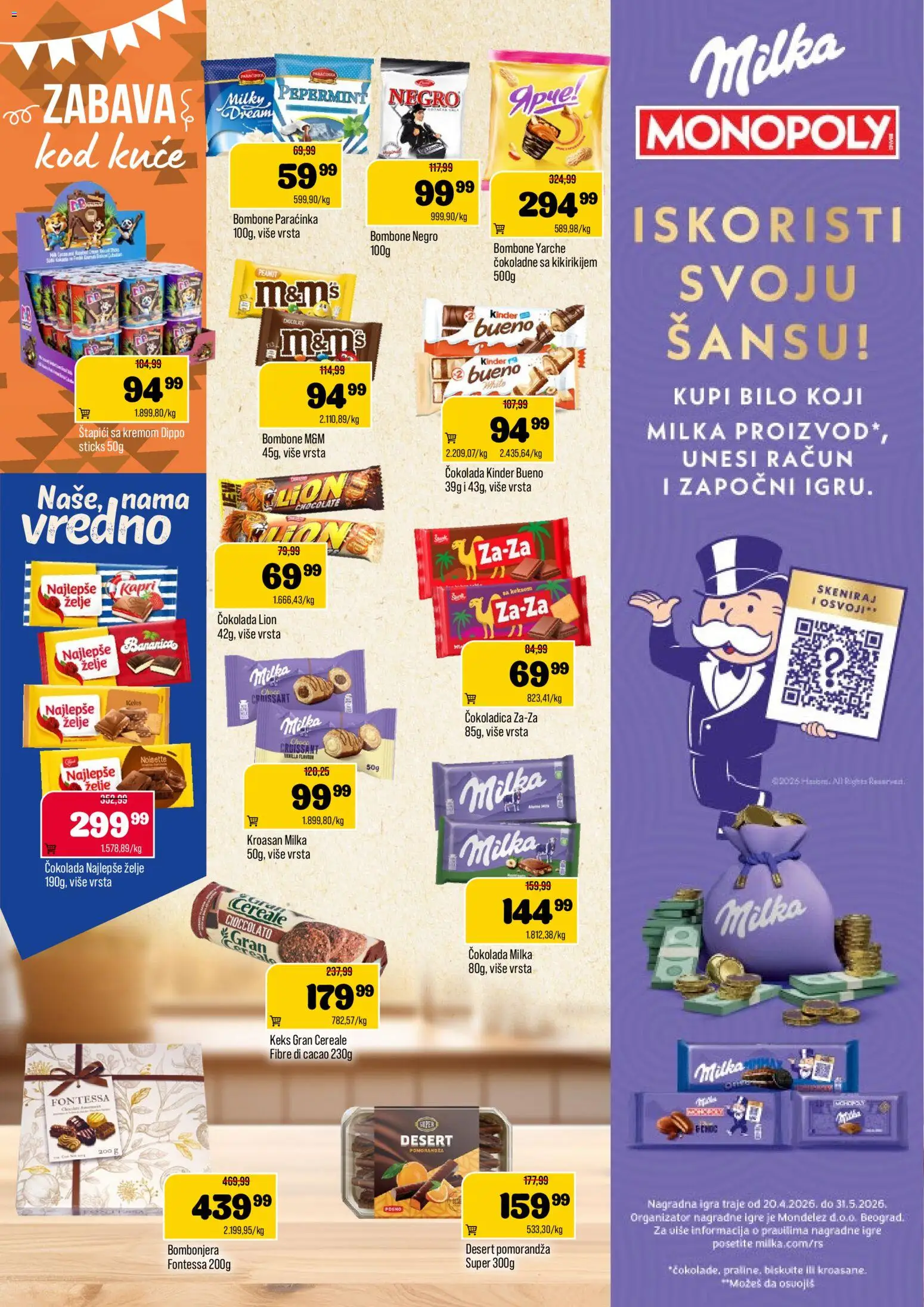 Podunavlje katalog - važi od 20.05.2026 | Strana: 8 | Proizvode: Bombone, Milka, Keks, Bombonjera