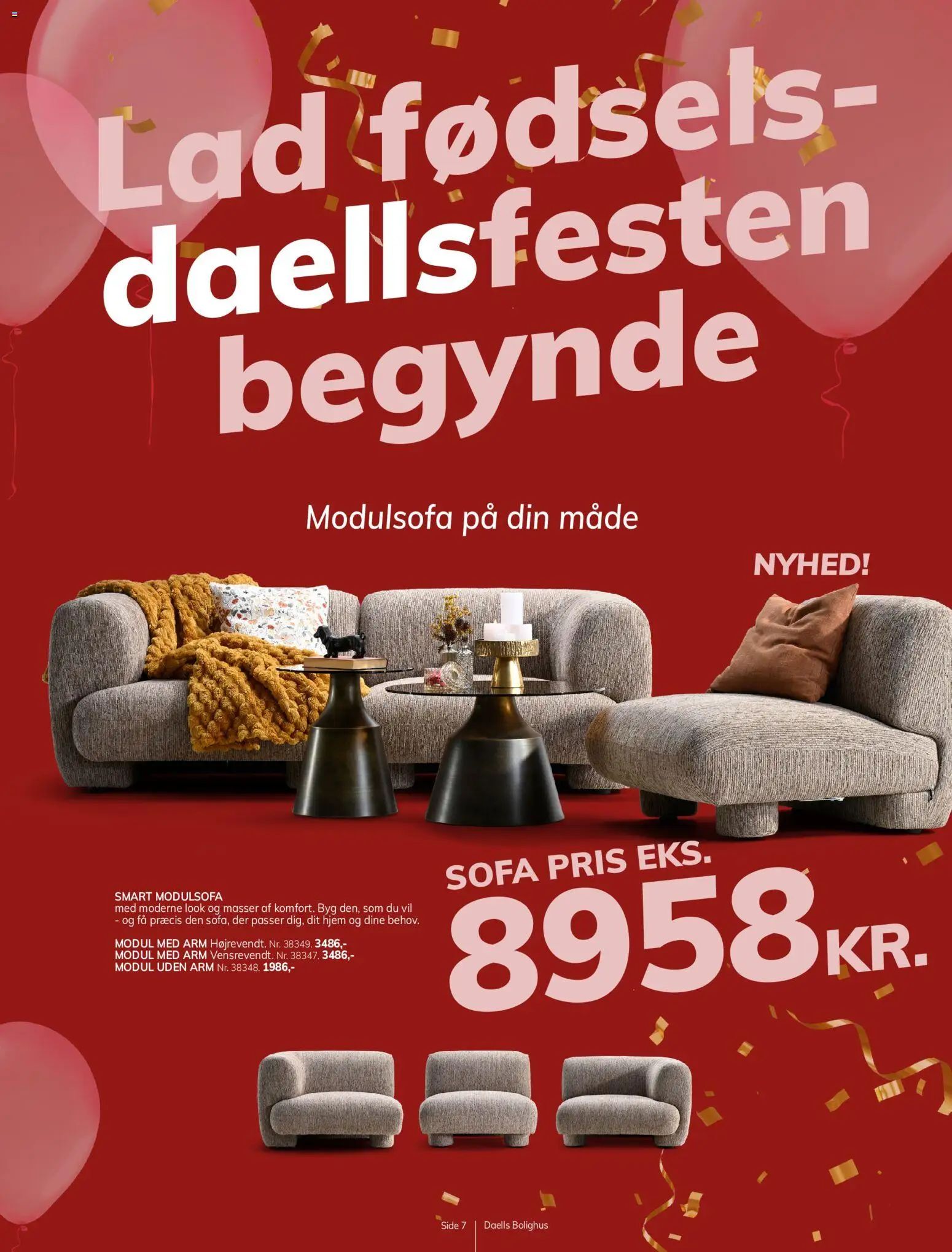 Daells Bolighus tilbudsavis – gyldig fra 23/09/2026 | Side: 7 | Produkter: Sofa, Søm