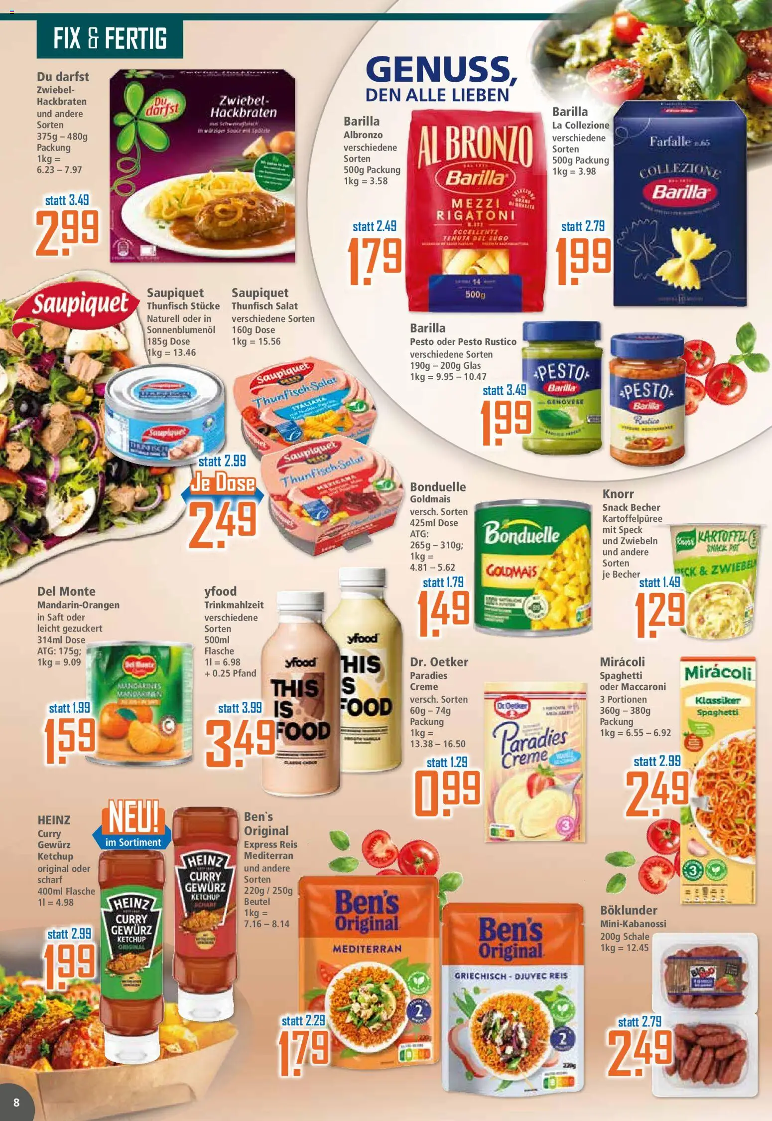 Klaas & Kock Prospekt – gültig ab 29.06.2026 | Seite: 8 | Produkte: Sonnenblumenol, Zwiebeln, Saft, Reis