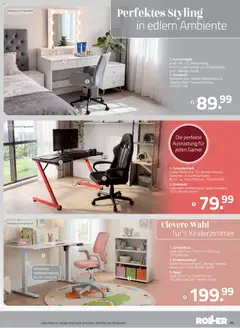 Roller Raum für Ideen & Ruhe zum lernen ab 26.07.2026 gültig | Seite: 3 | Produkte: Regal, Schminktisch