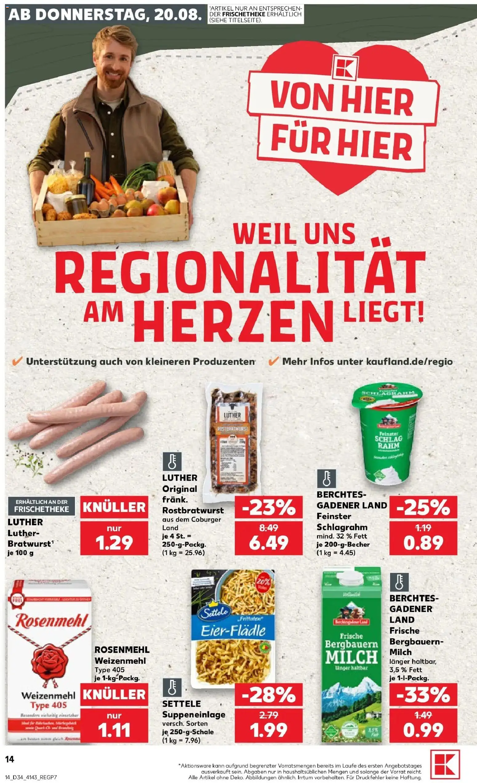 Prospekt Kaufland ab 17.08.2026 » Angebote Online zum Blättern | Seite: 25 | Produkte: Milch, Weizenmehl