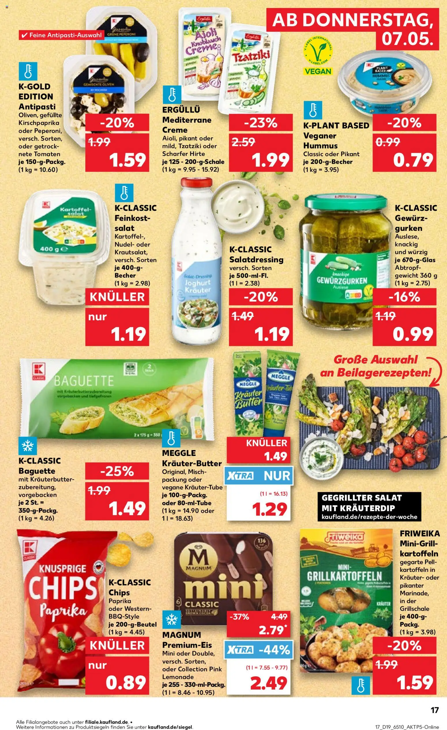 Kaufland Prospekt Köln	 – gültig ab 07.05.2026 | Seite: 17 | Produkte: Kräuterbutter, Tomaten, Chips, Gurken