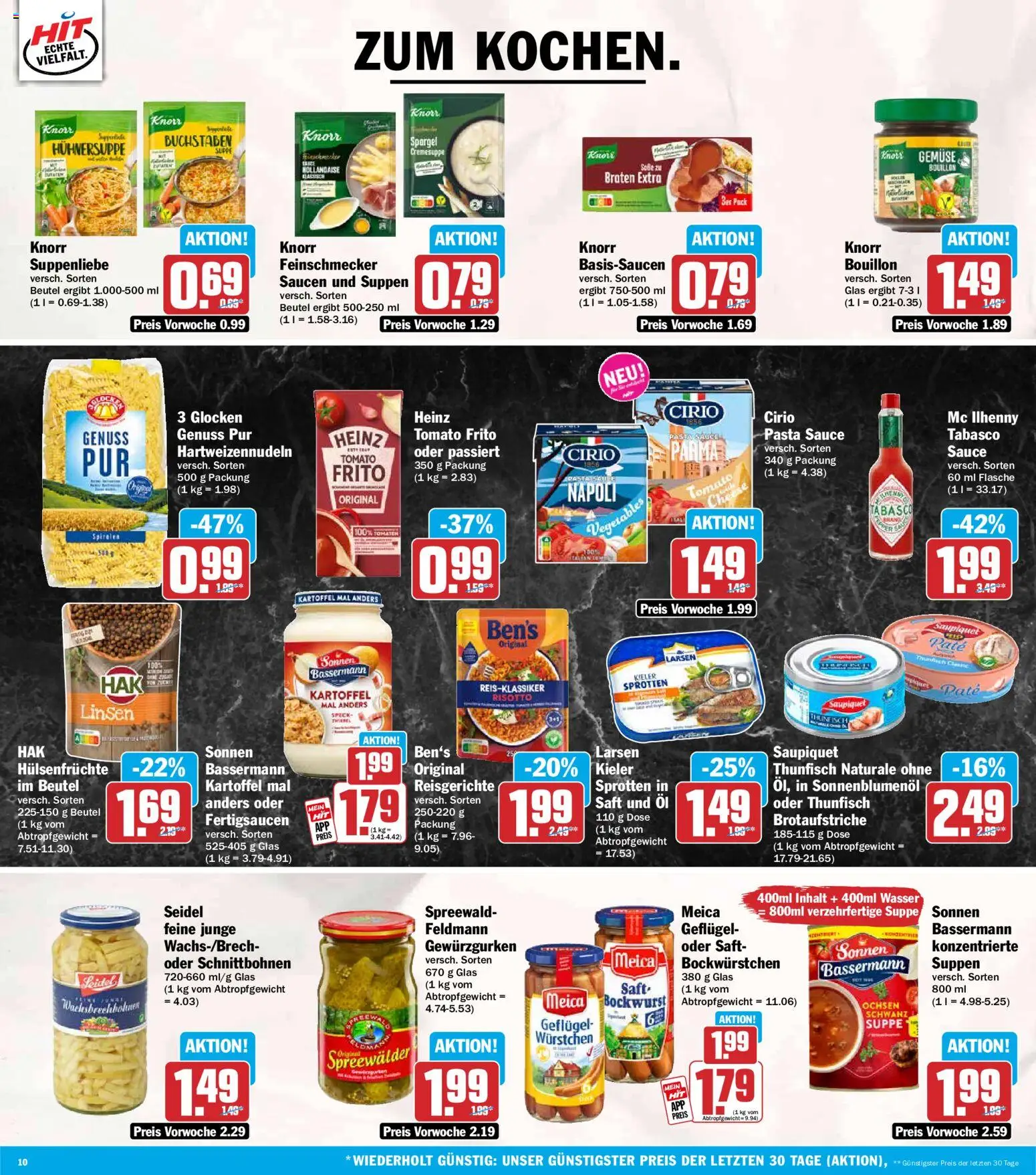 HIT Prospekt – gültig ab 26.05.2026 | Seite: 10 | Produkte: Thunfisch, Knorr, Wasser, Soße