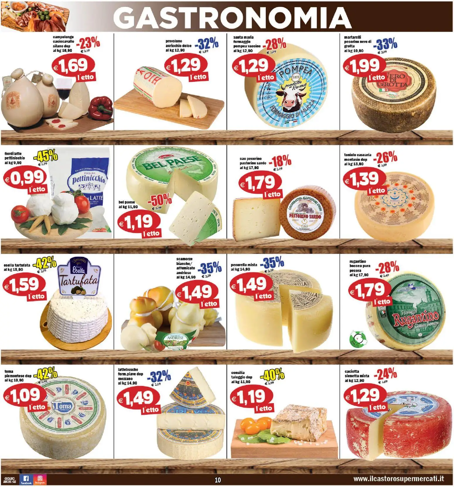 Volantino Il Castoro del 29.05.2026 | Pagina: 10 | Prodotti: Provolone, Latte, Formaggio, Letto