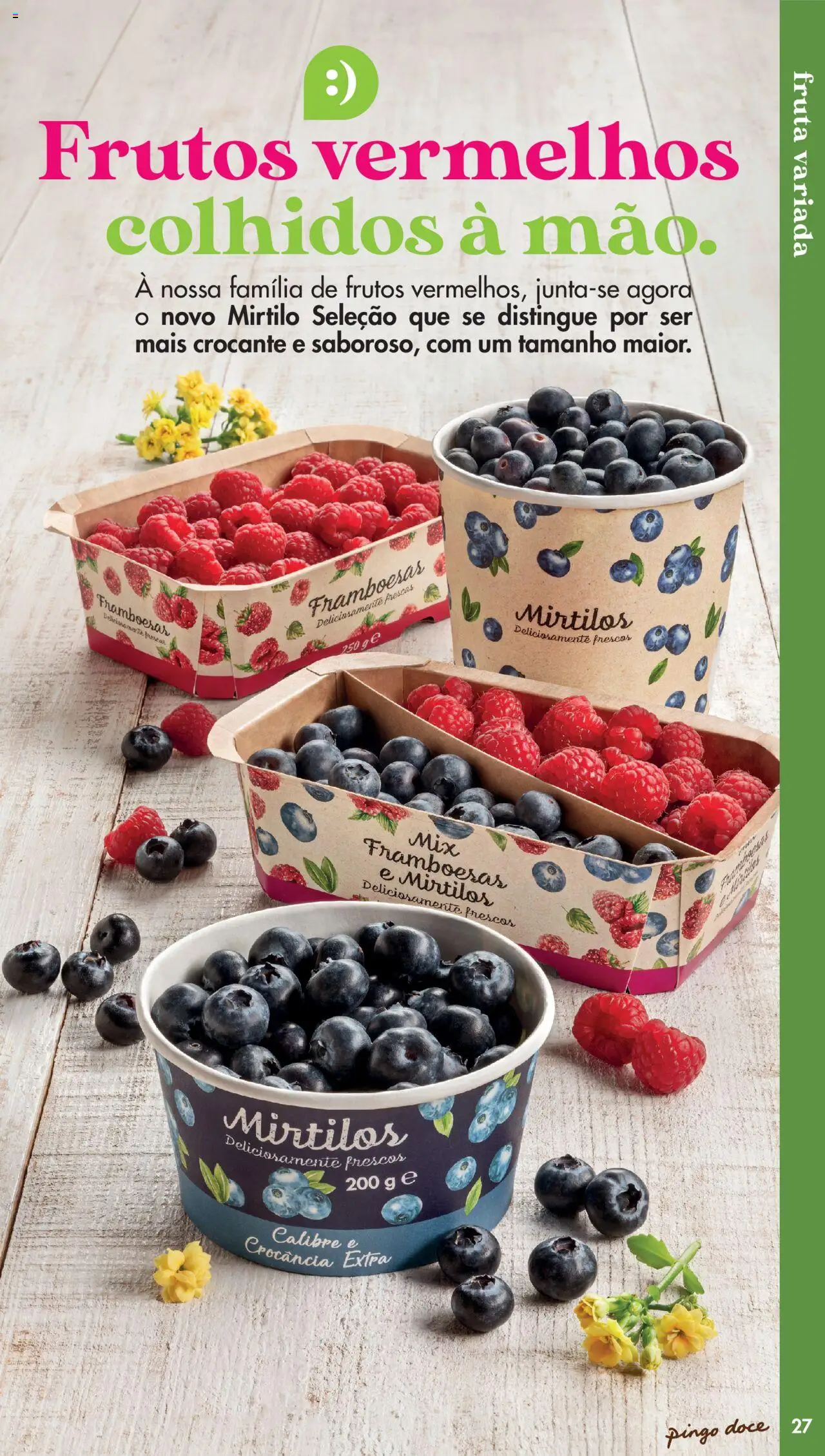 Pingo Doce - Catálogo Fruta e Legumes │ válido de 20/05/2025 | Página: 27 | Produtos: Framboesas, Mirtilos