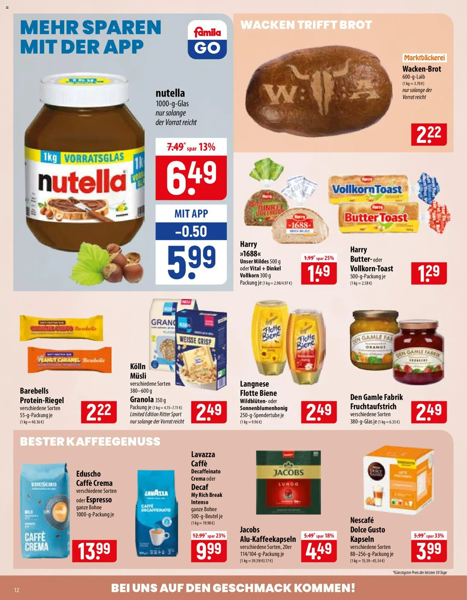 Famila Prospekt – gültig ab 15.06.2026 | Seite: 12 | Produkte: Langnese, Kolln, Nutella, Dolce gusto