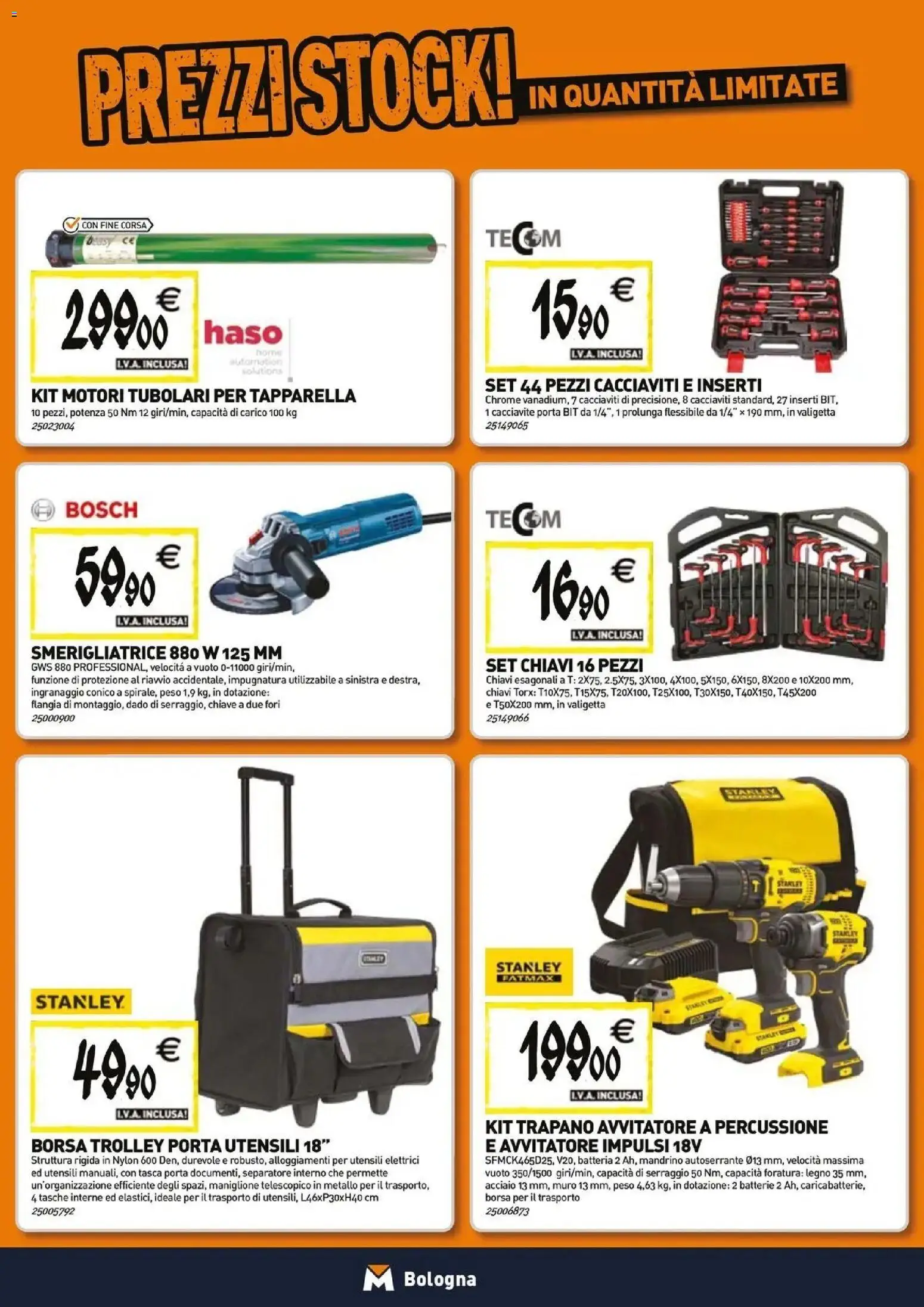 Volantino TECNOMAT del 29/10/2026 | Pagina: 19 | Prodotti: Trapano, Borsa, Trolley, Inserti