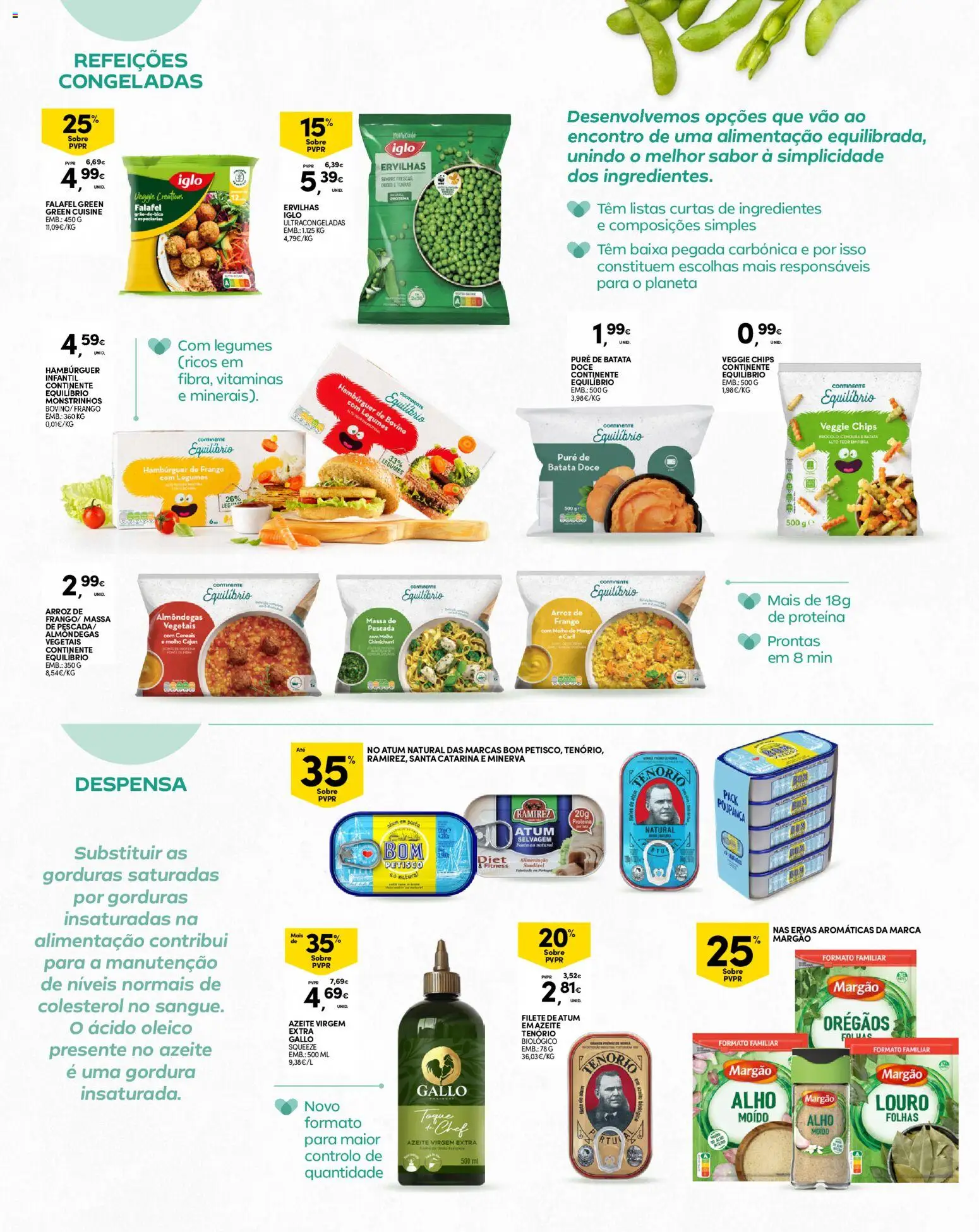Continente folheto Madeira │ válido de 20/10/2026 | Página: 16 | Produtos: Especiarias, Manga, Hambúrguer, Proteina