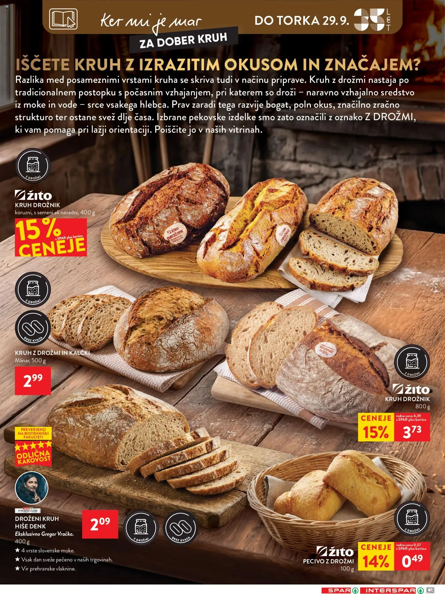 Novi Spar katalog ponudbe – veljaven od 23.09.2026 | Stran: 13 | Izdelki: Med, Kruh