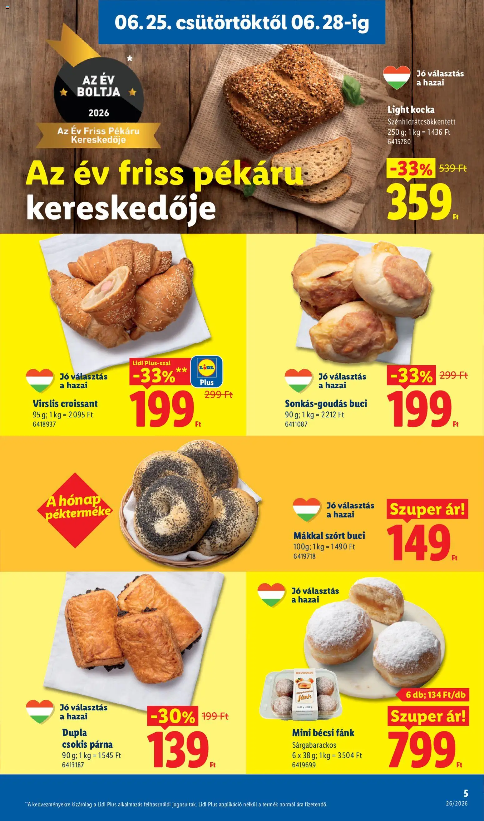 Lidl akciós ujság - amely érvényes a következő dátumtól: 25.06.2026 | Oldal: 5
