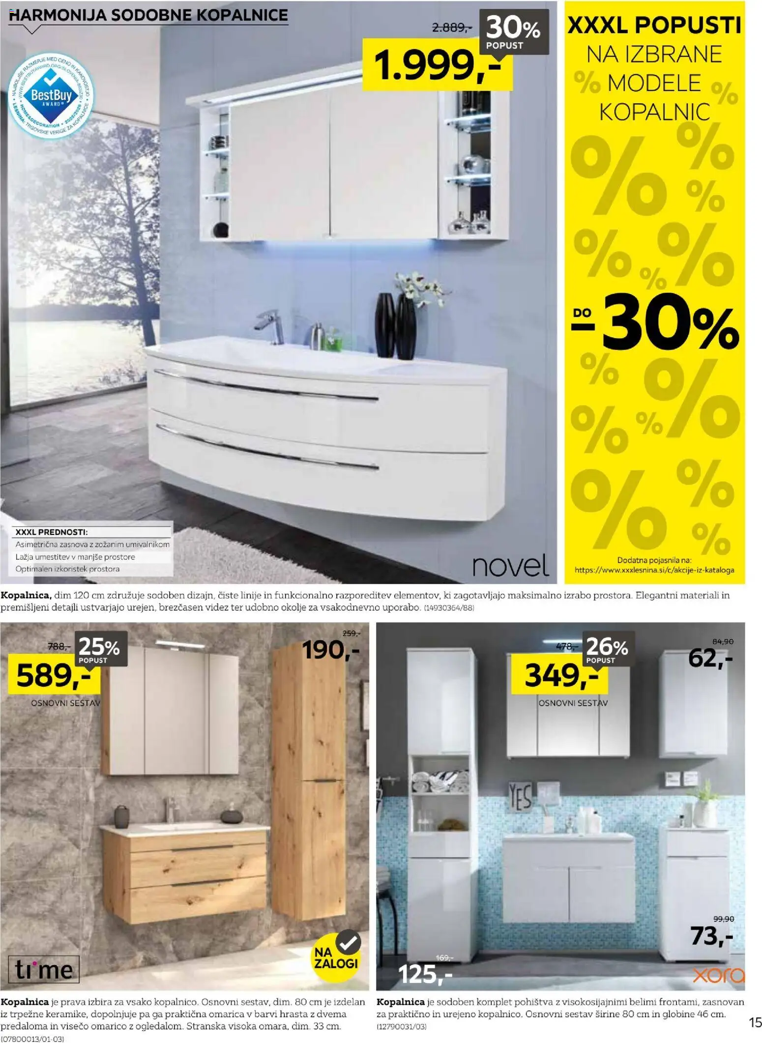 Novi XXXL Lesnina katalog ponudbe – veljaven od 18.08.2026 | Stran: 15 | Izdelki: Med, Omarica