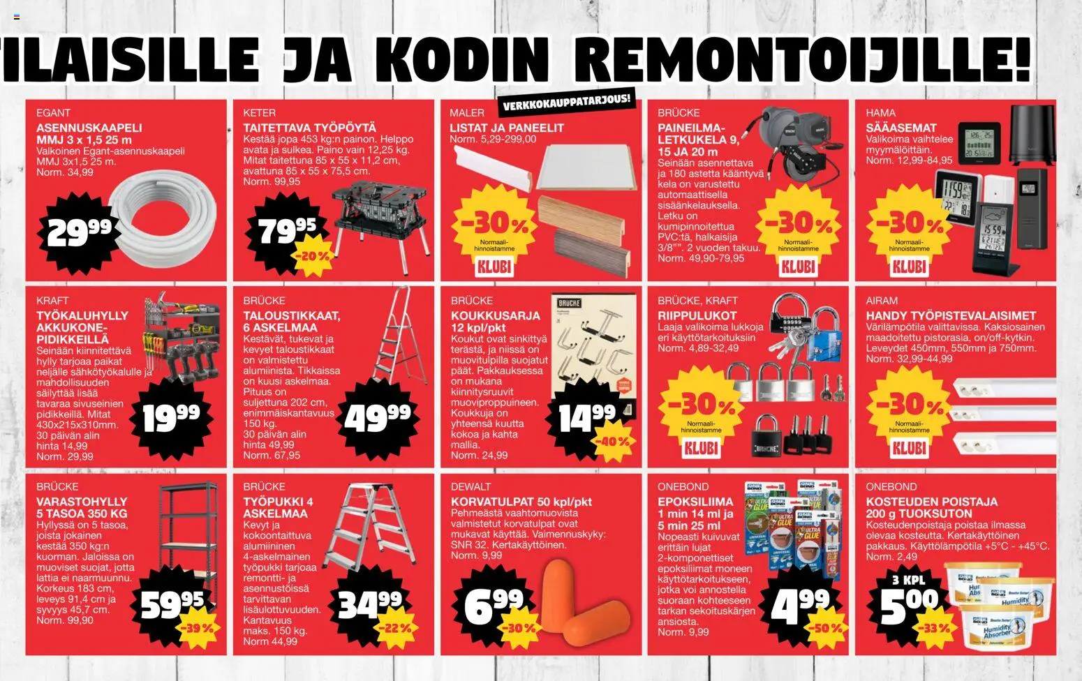 Tokmanni Remontointiliite – voimassa 12/10/2026 alkaen | Sivu: 3 | Tuotteet: Letku, Varastohylly, Hylly, Voi