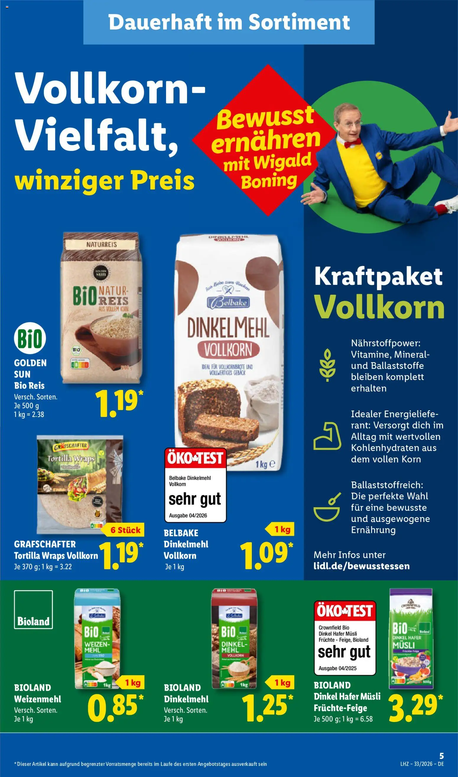 Lidl Německo leták od 10.08.2026 | Strana: 13 | Produkty: Test, Tortilla wraps, Tortilla, Müsli