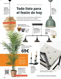Vista previa IKEA - La vida comienza en la cocina válido desde el 04.05.2026 | Página: 28 | Productos: Candelabro, Cojín, Βραχιόλι, Lámpara