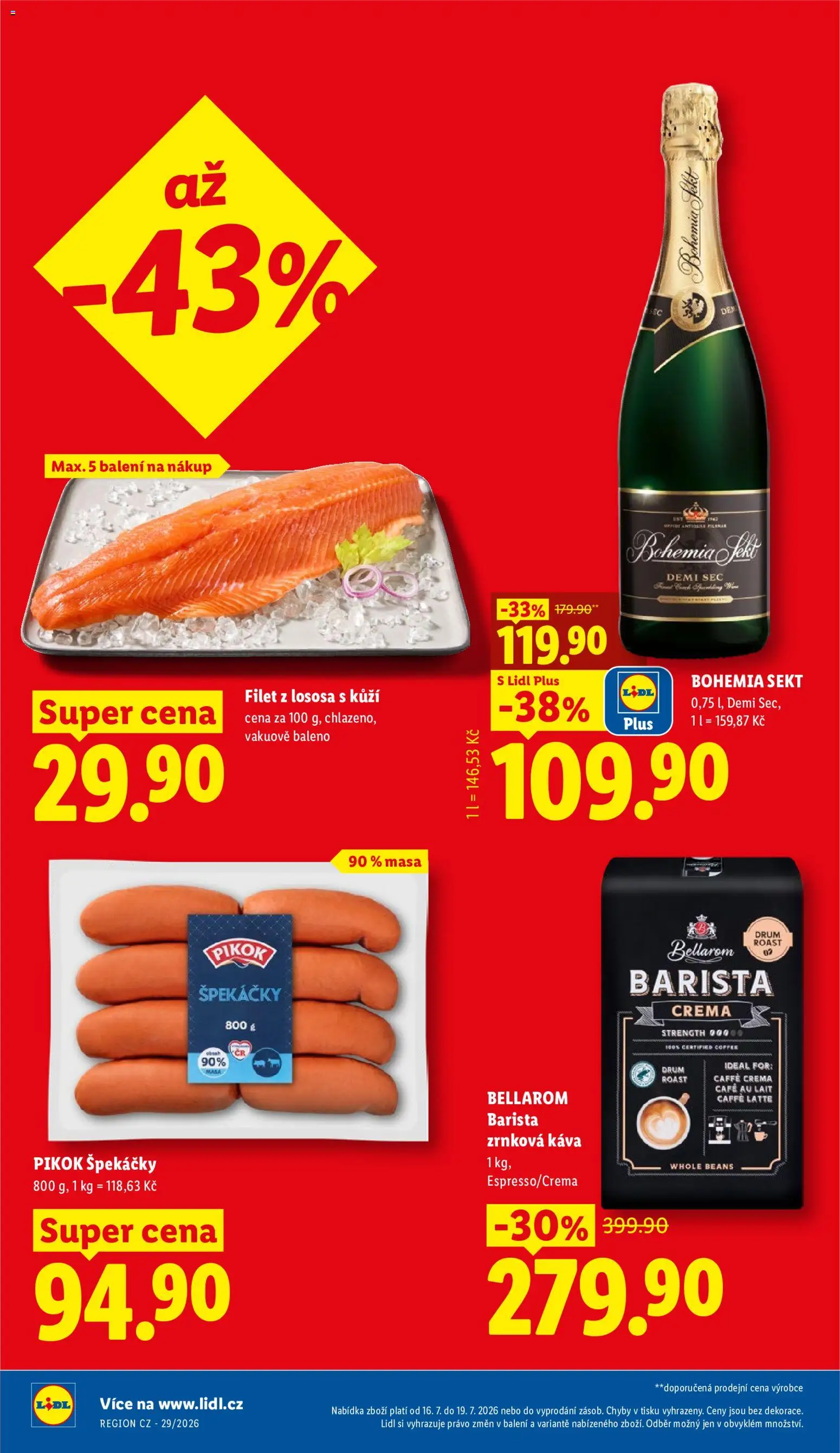 Lidl leták od 16.07.2026 | Strana: 4 | Produkty: Káva Bellarom, Barista crema, Filet, Bellarom