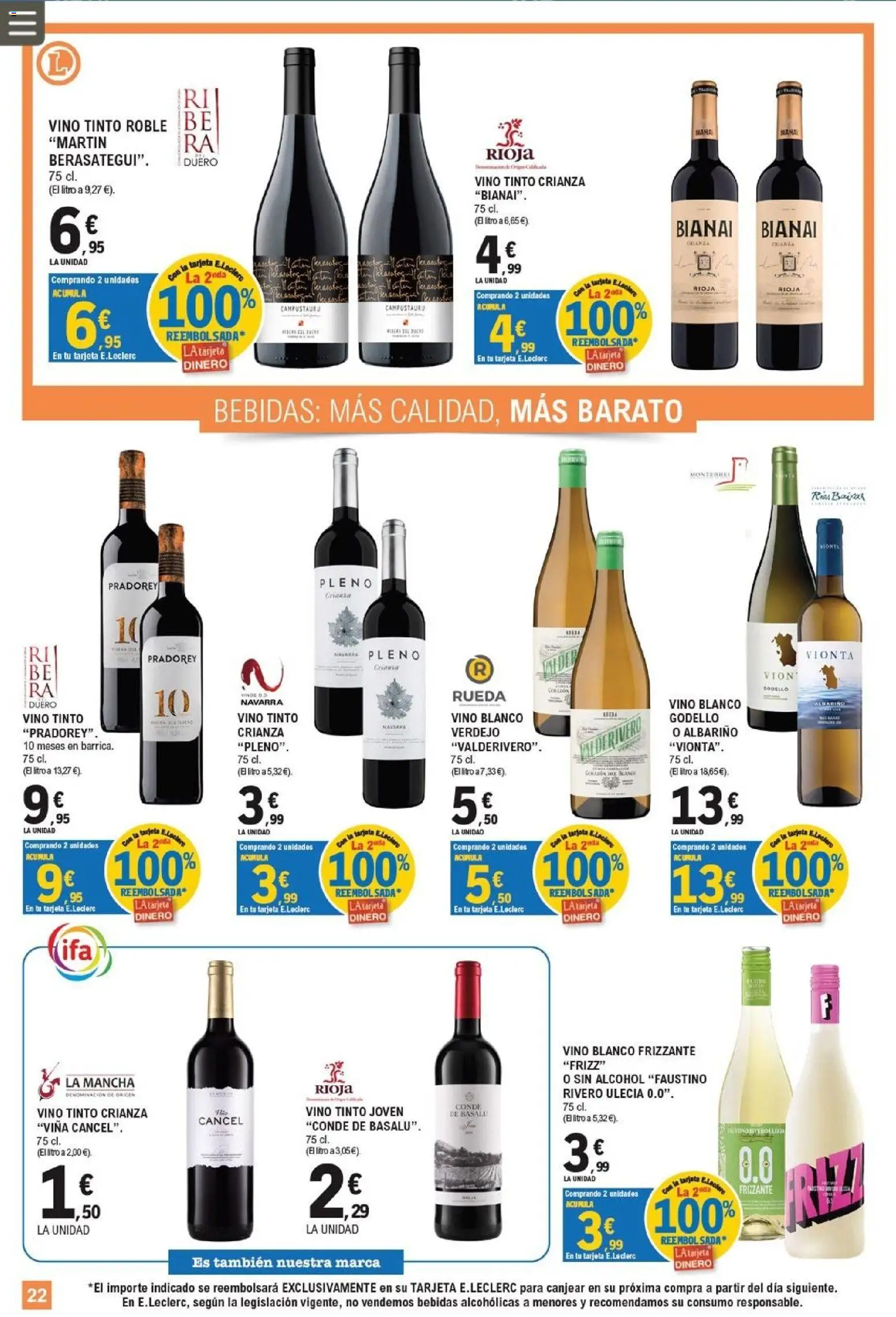 E.Leclerc folleto │ válido desde el 17.06.2026 | Página: 22 | Productos: Vino