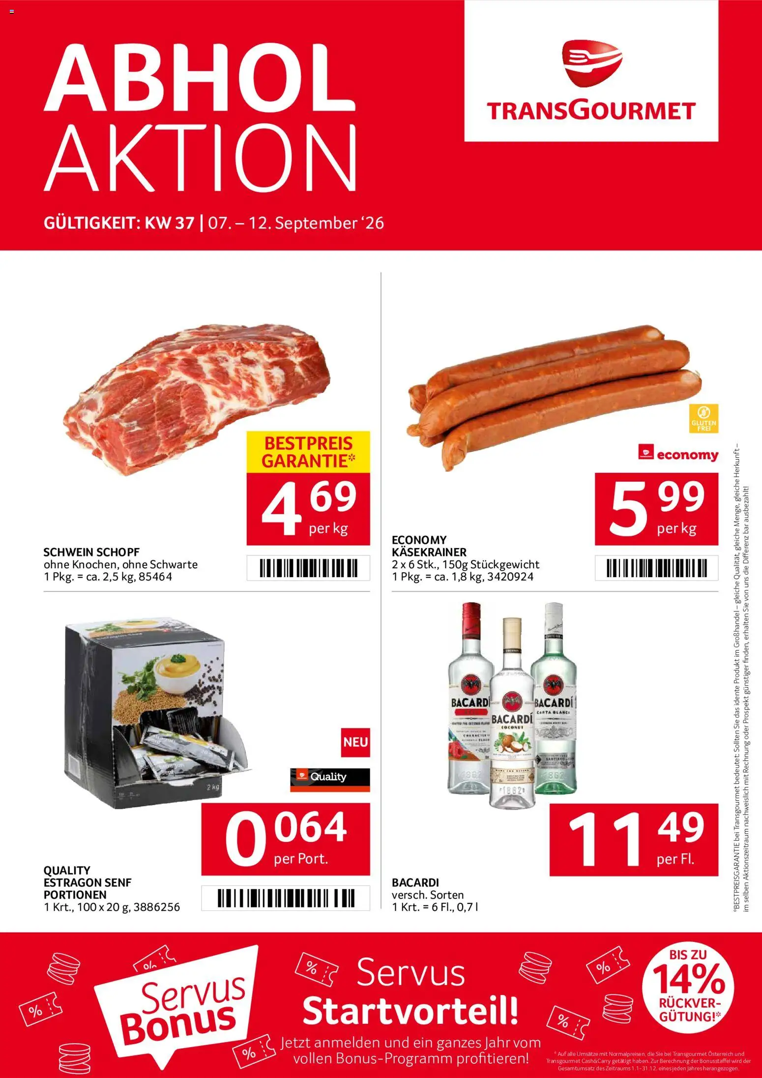 Transgourmet Flugblatt gültig ab 07.09.2026 | Seite: 1