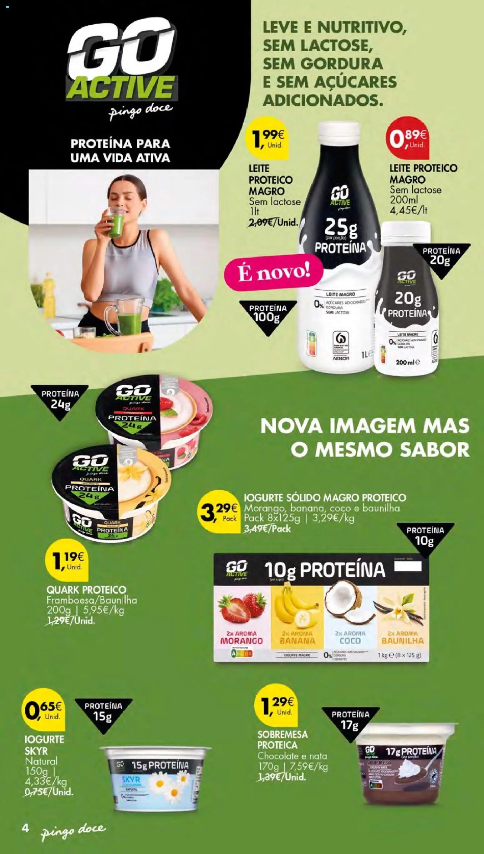 Pingo Doce folheto Escolhas Equilibradas Açores │ válido de 22/10/2026 | Página: 4 | Produtos: Baunilha, Sobremesa, Leite, Iogurte