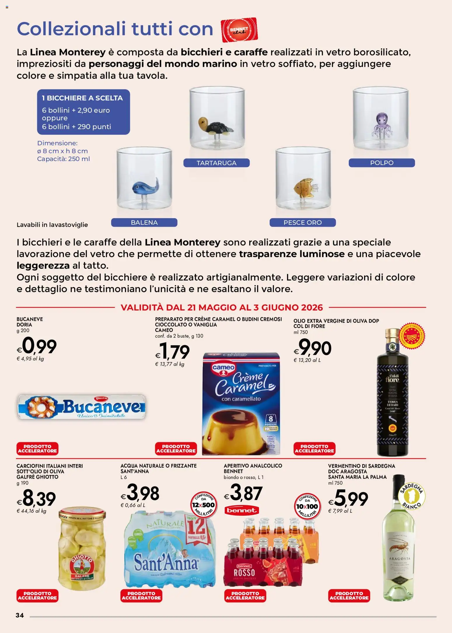 Volantino bennet del 21.05.2026 | Pagina: 34 | Prodotti: Olio, Acqua naturale, Olio extra vergine, Terra