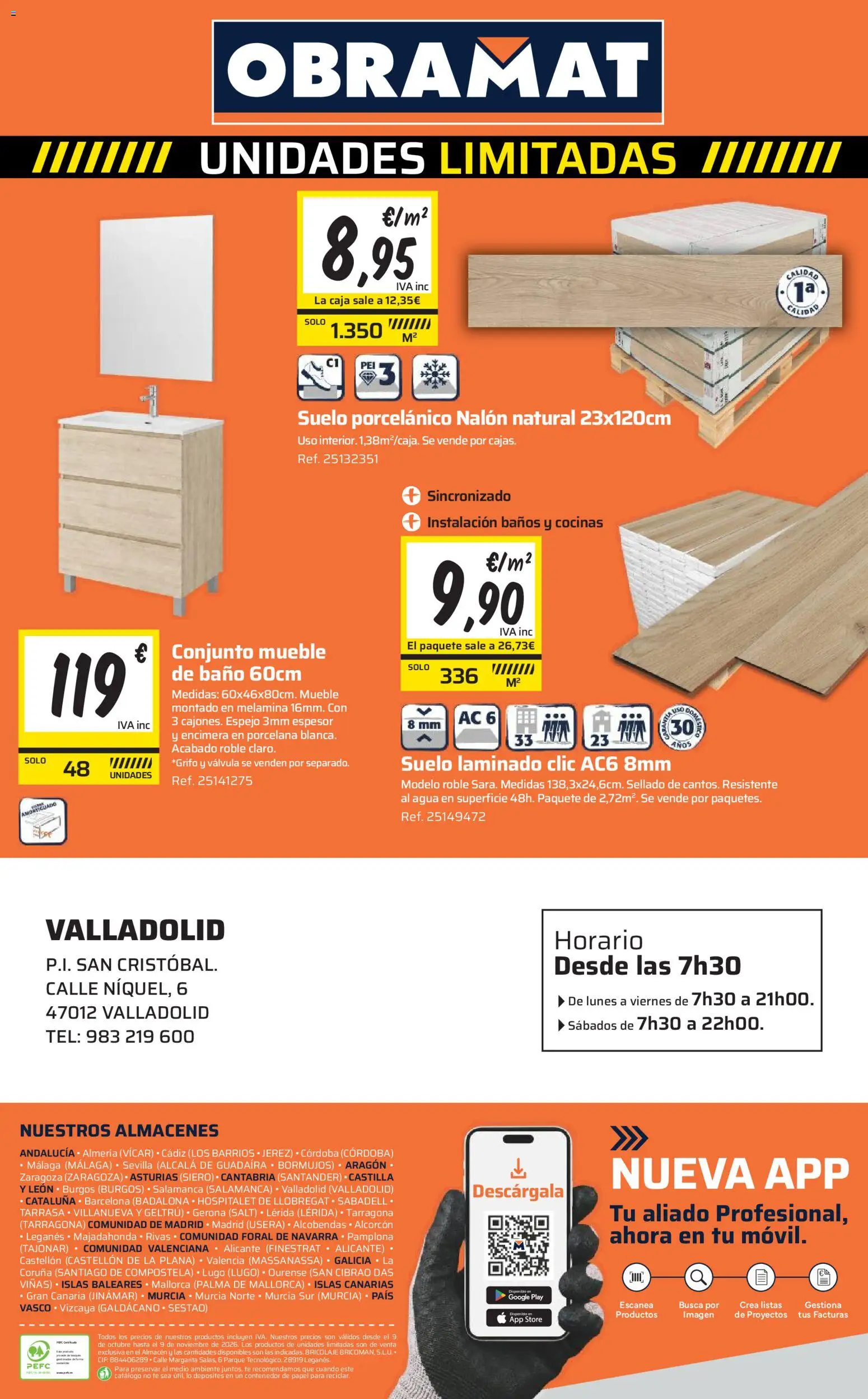 Obramat - Reformas Otono Imprenta Almacenes 10 Valladolid 2026 │ válido desde el 09/10/2026 | Página: 80 | Productos: Té, Caja, Baño, Espejo