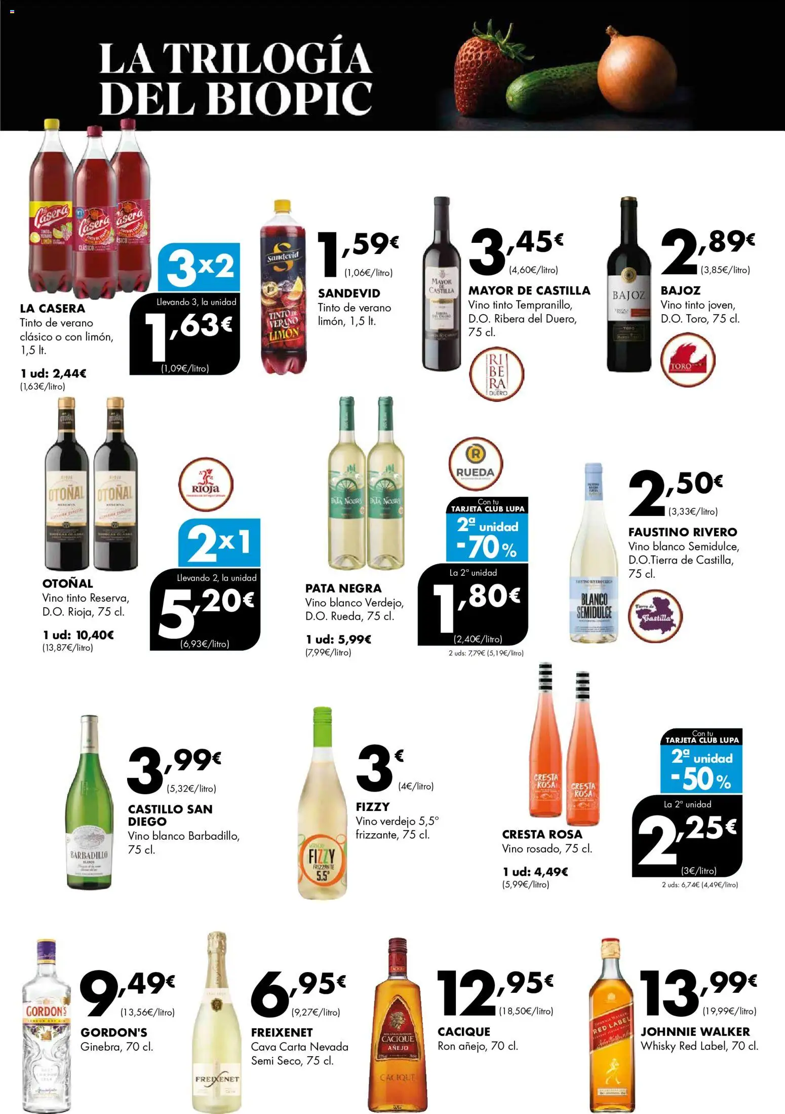 Lupa Supermercados folleto │ válido desde el 16/07/2026 | Página: 12 | Productos: Ron, Vino, Whisky