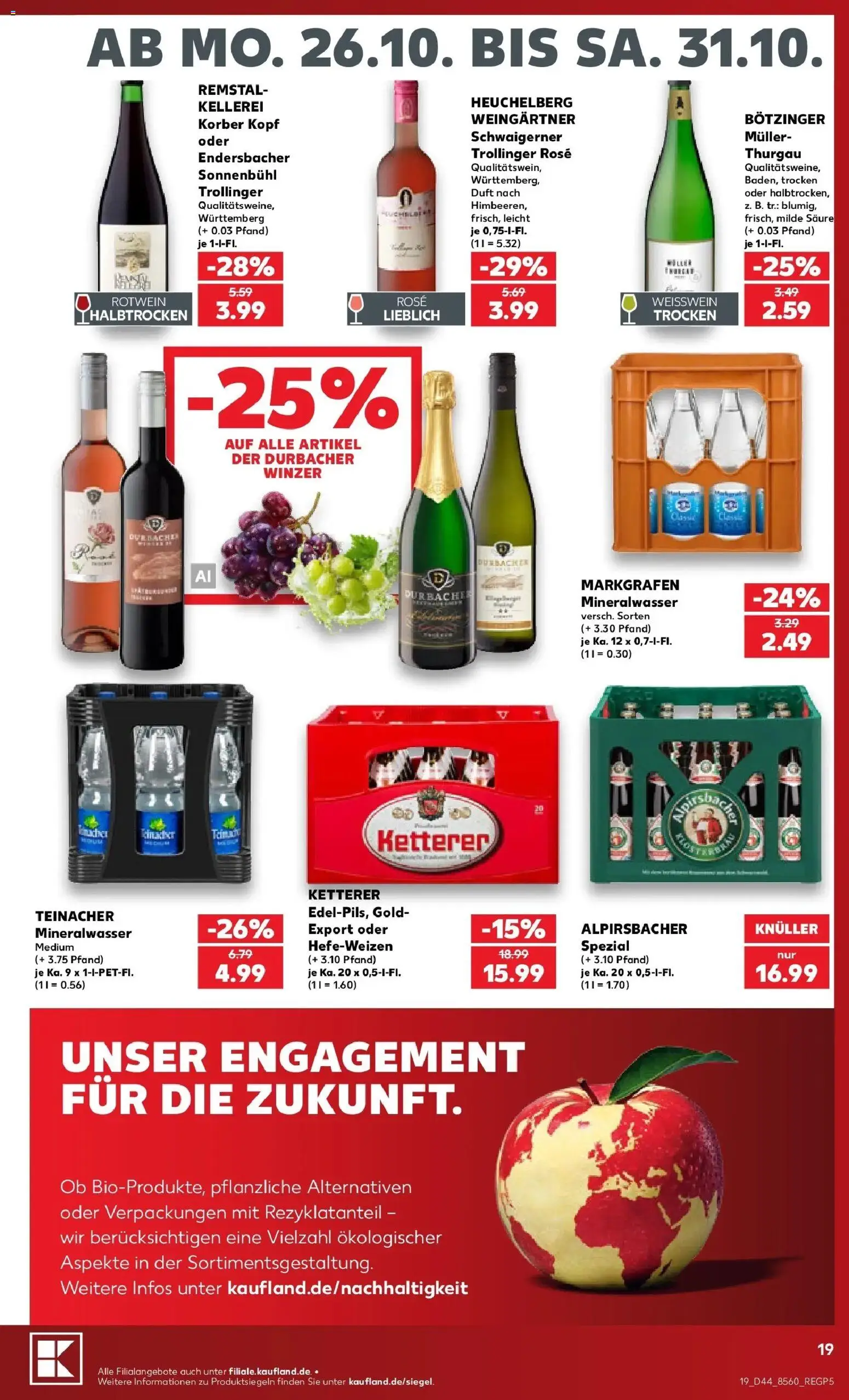 Prospekt Kaufland ab 26.10.2026 » Angebote Online zum Blättern | Seite: 23 | Produkte: Weißwein, Rotwein, Weißwein trocken, Duft
