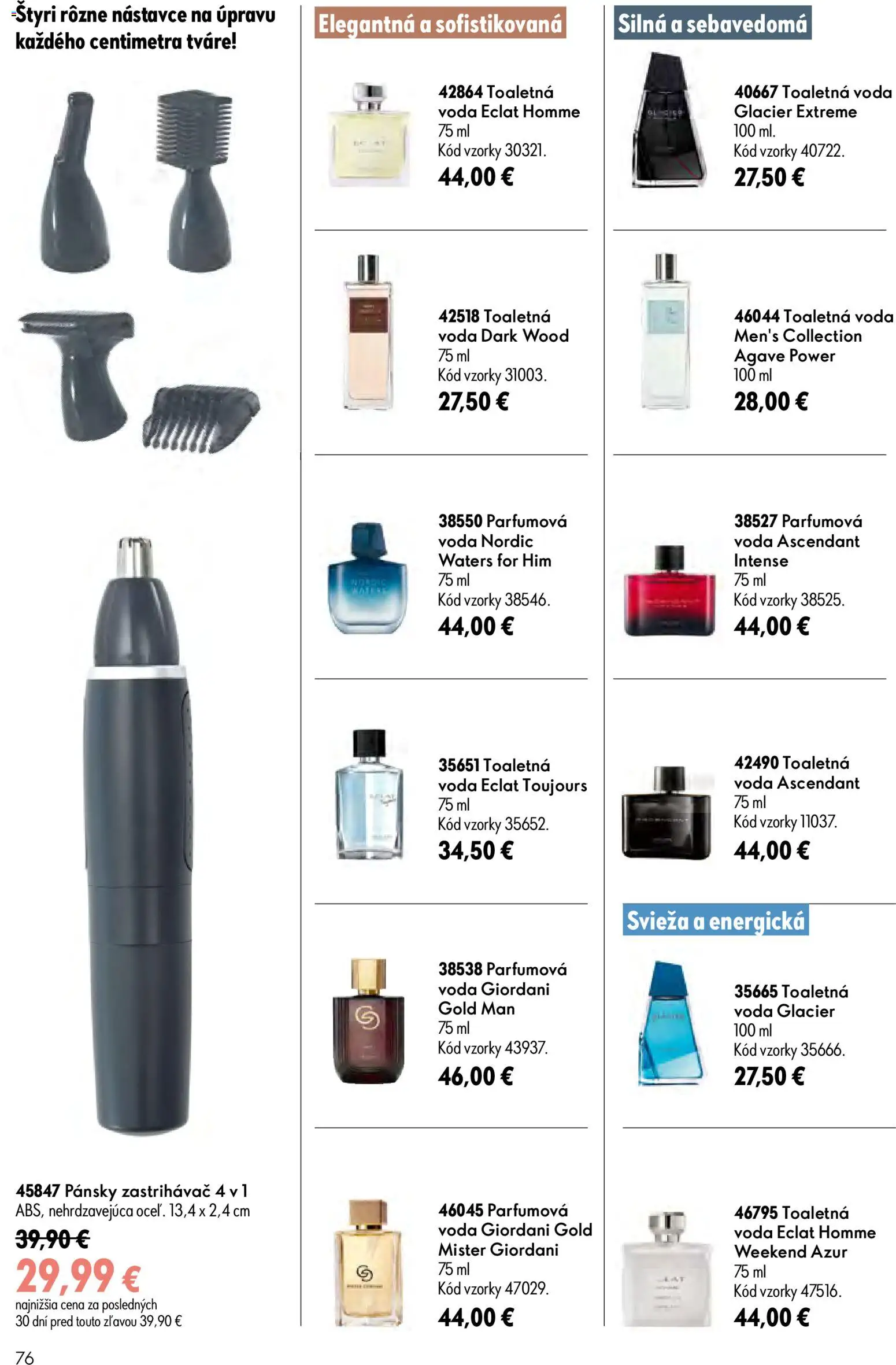 Nové Oriflame akcie – leták je platný od 29.07.2026 | Strana: 76 | Produkty: Toaletná voda, Voda