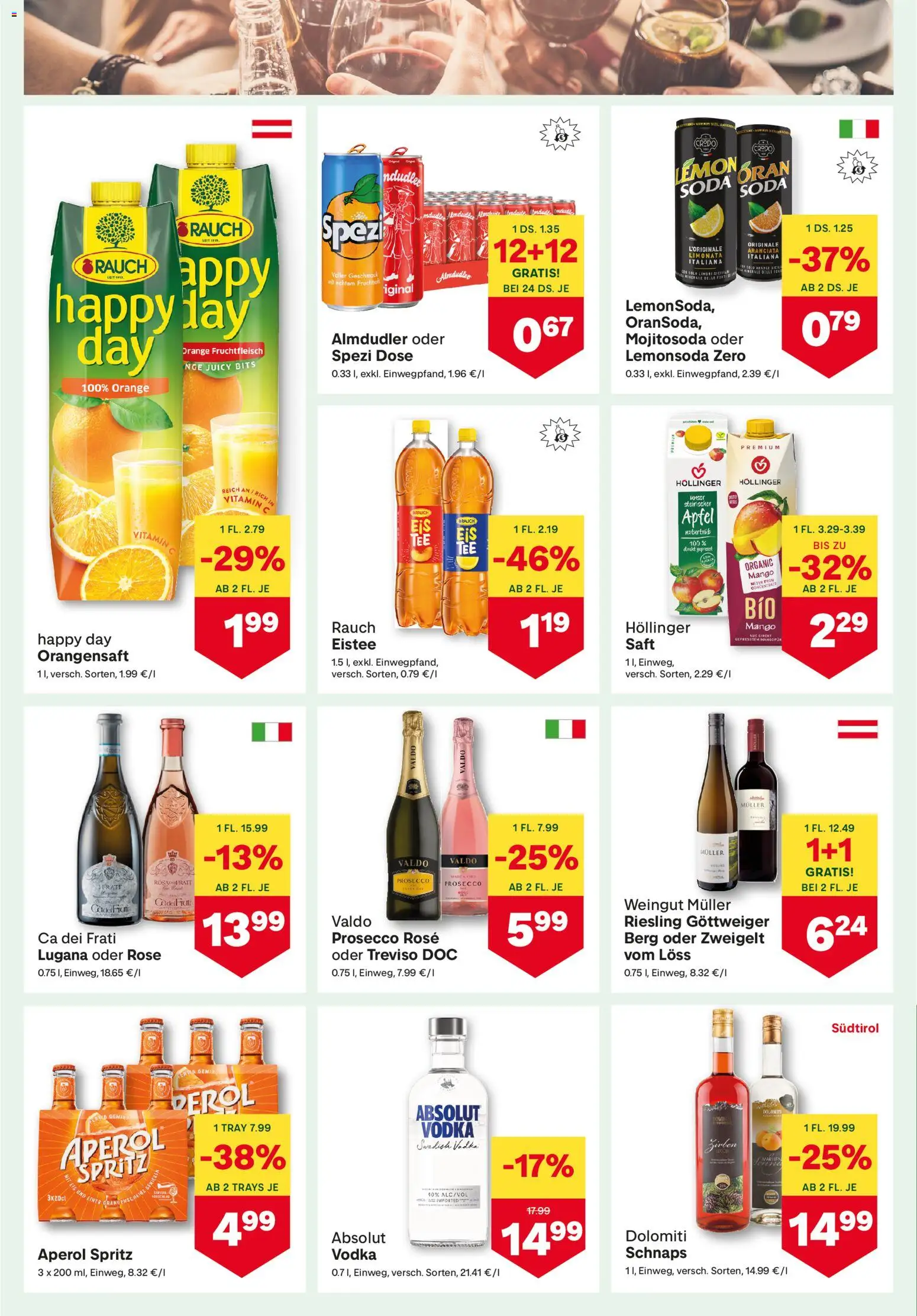 MPREIS Flugblatt gültig ab 23.07.2026 | Seite: 14 | Produkte: Eis, Mango, Saft, Äpfel