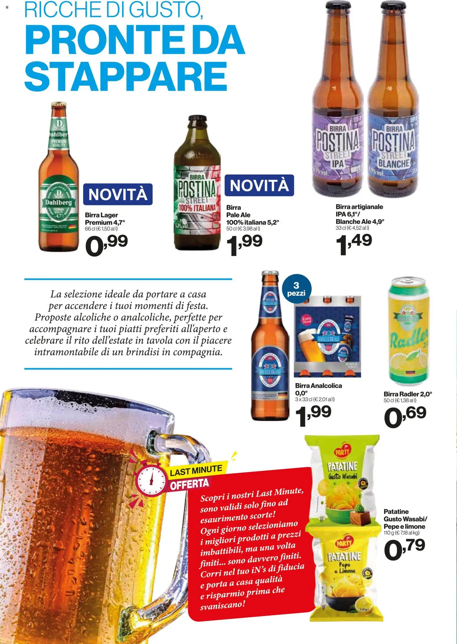 Volantino IN's del 01/07/2026 | Pagina: 6 | Prodotti: Birra, Patatine, Pepe, Limone