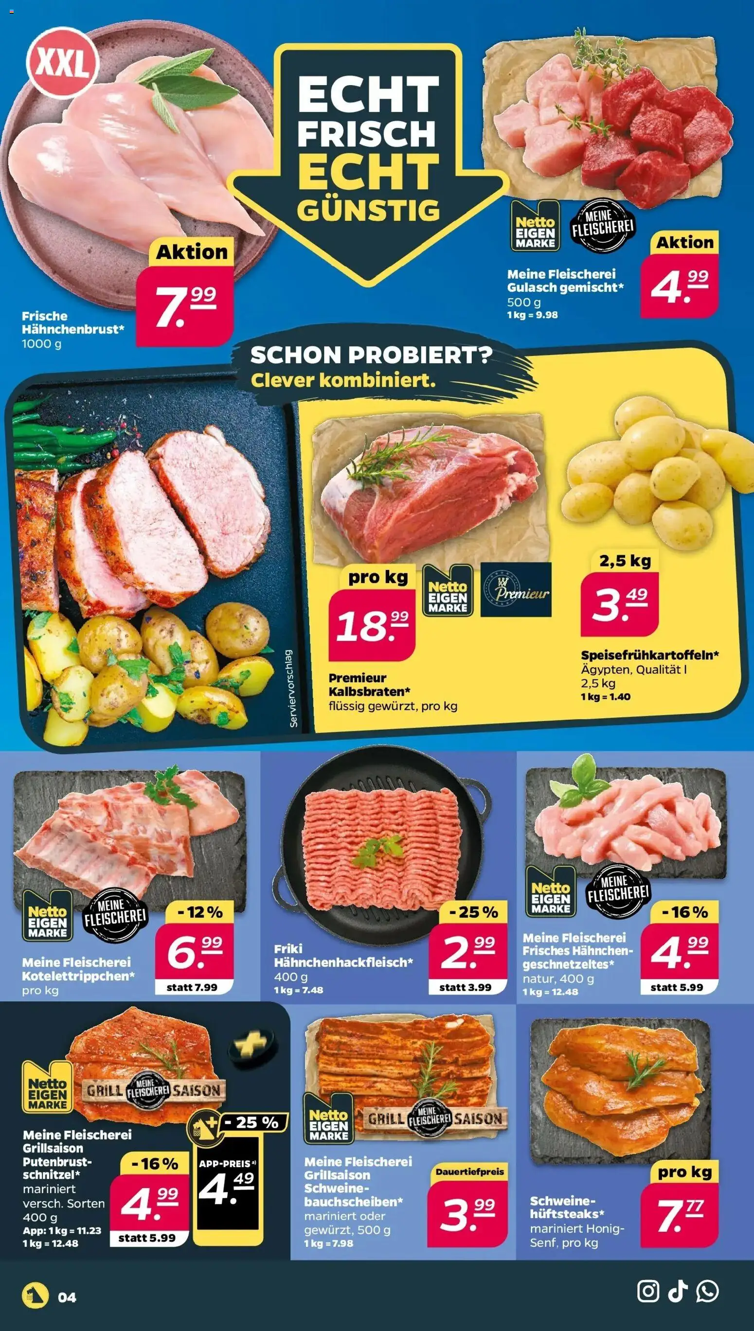Netto Wochenangebote – gültig ab 18.05.2026 | Seite: 4 | Produkte: Grill, Hahnchen, Gulasch
