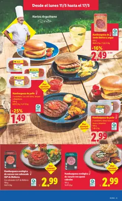 Vista previa Hamburguesa de pollo, 3 variedades: con chili dulce, Teriyaki o Napolitana. 240 g válido desde el 11.05.2026 | Página: 9
