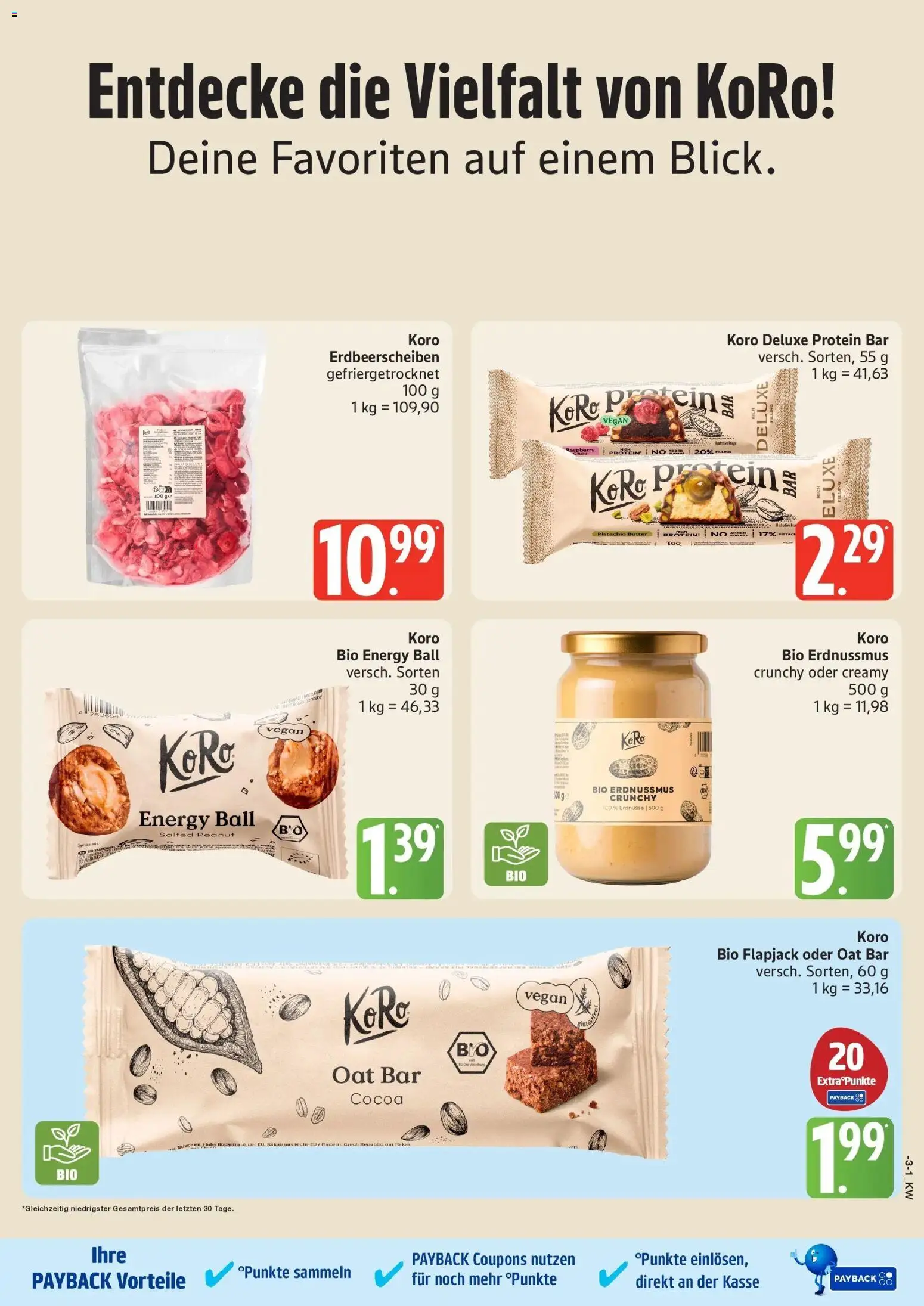 Edeka Prospekt Bad Schwartau (ab 26.10.2026) » Angebote Online | Seite: 15 | Produkte: Erdnüsse, Energy, Butter