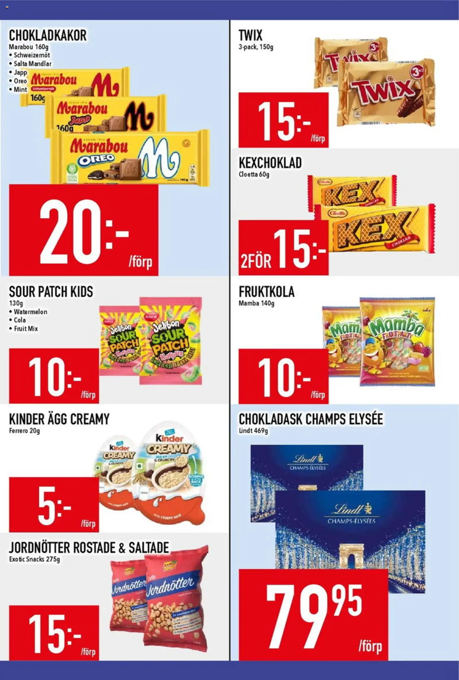 Matdax reklamblad aktuell från 08.06.2026 | Sida: 16 | Produkter: Jordnötter, Oreo, Ägg, Choklad