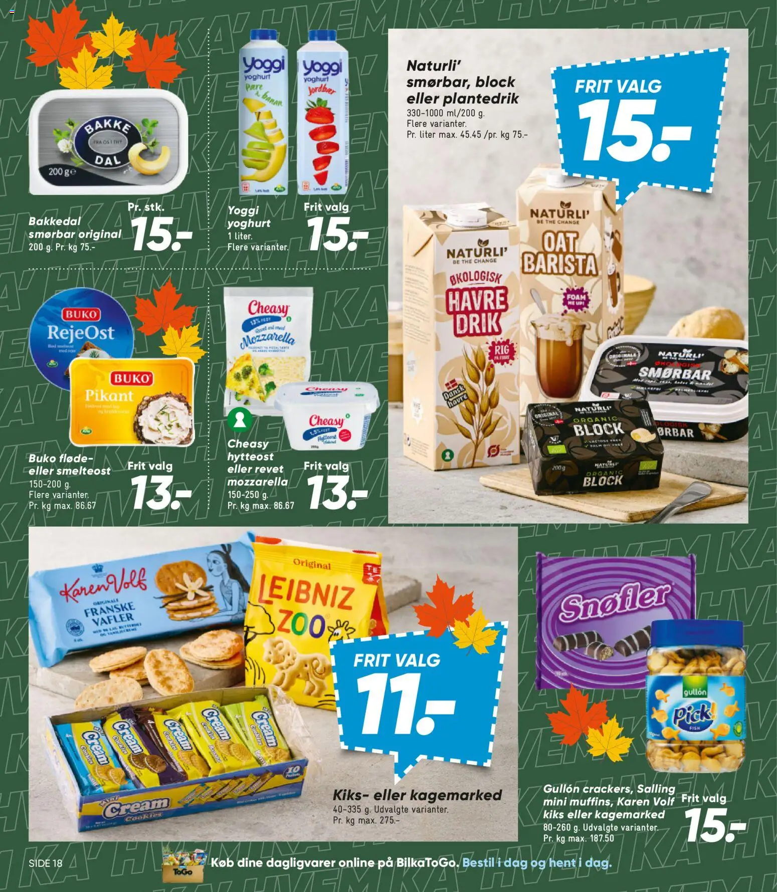 Bilka tilbudsavis – gyldig fra 11/09/2026 | Side: 24 | Produkter: Ost, Cookies, Vafler, Mozzarella