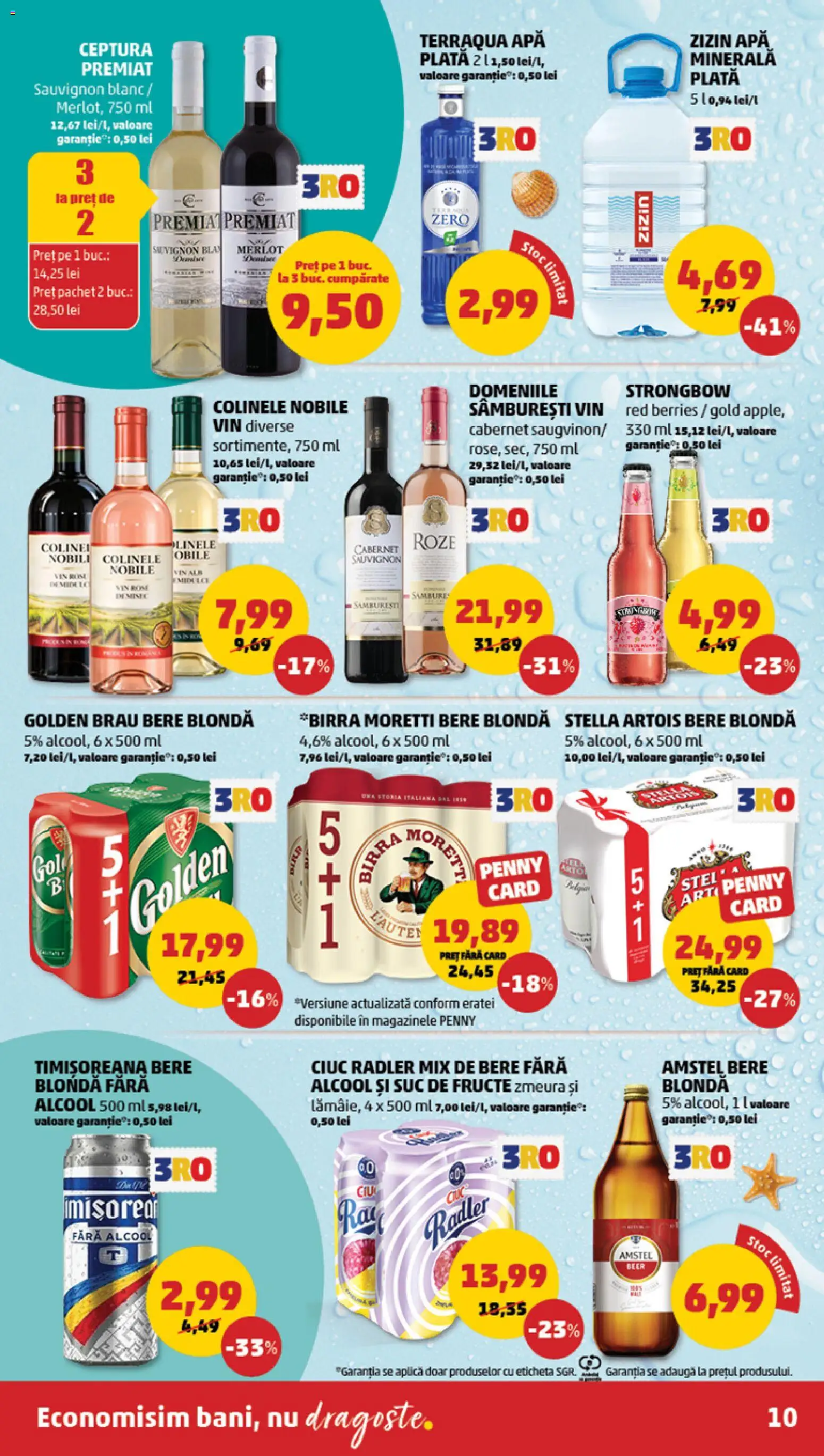 Noul catalog PENNY – valabil de la 15.07.2026 | Pagină: 10 | Produse: Zero, Apa minerala, Suc, Vin